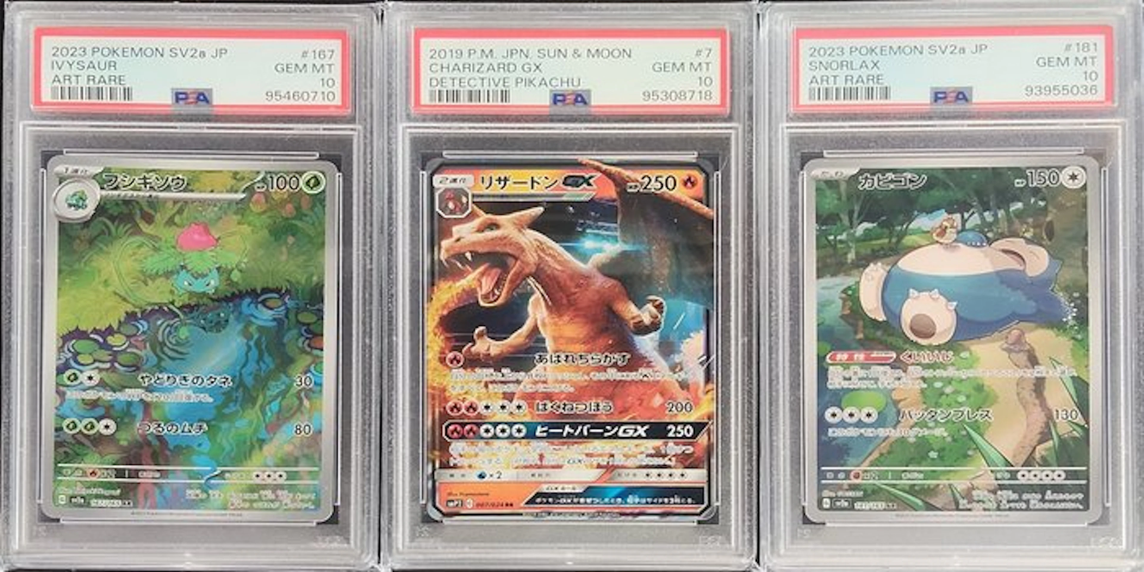 Pokémon - 3 Graded card - Charizard