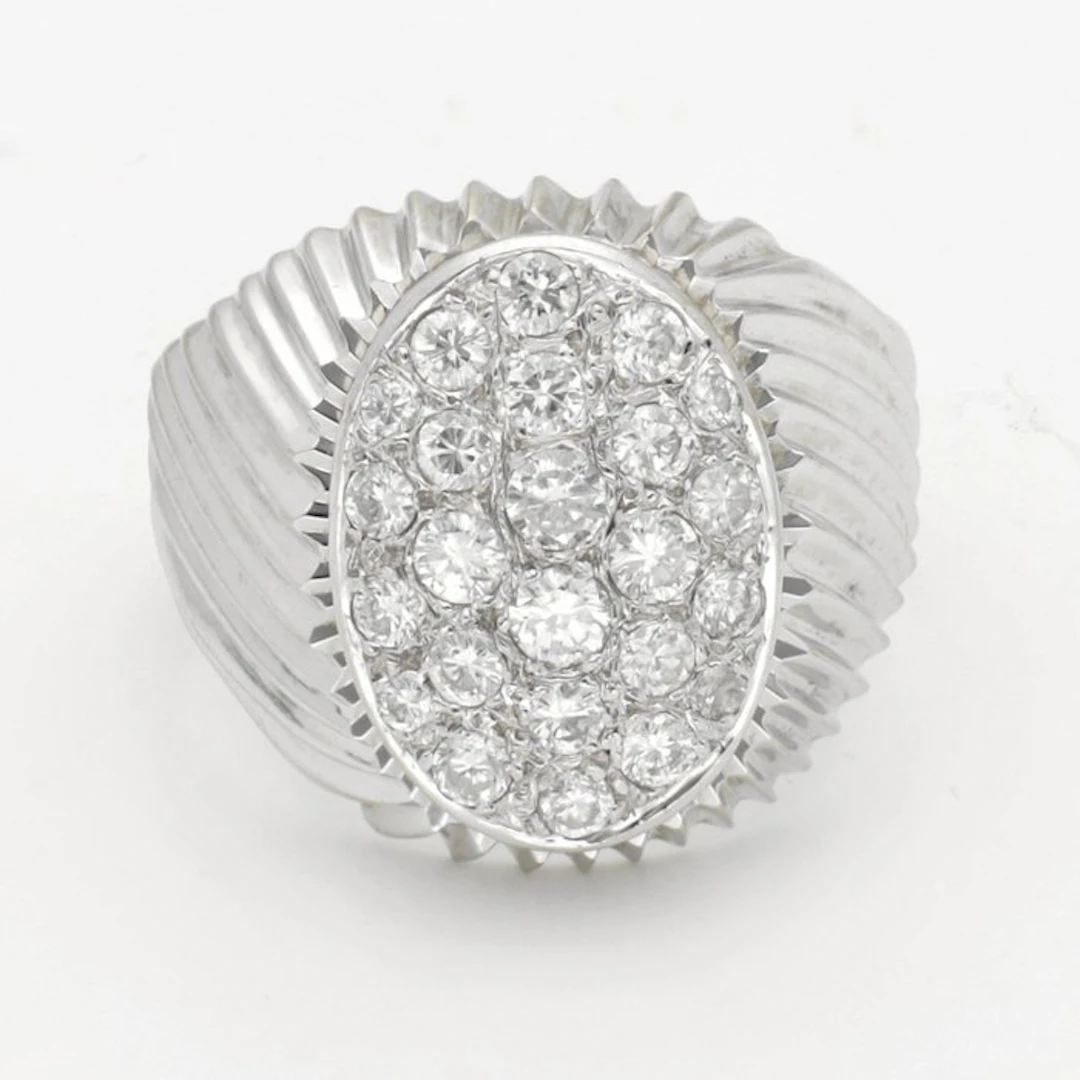 Ring - 18 kt. White gold Diamond (Natural)