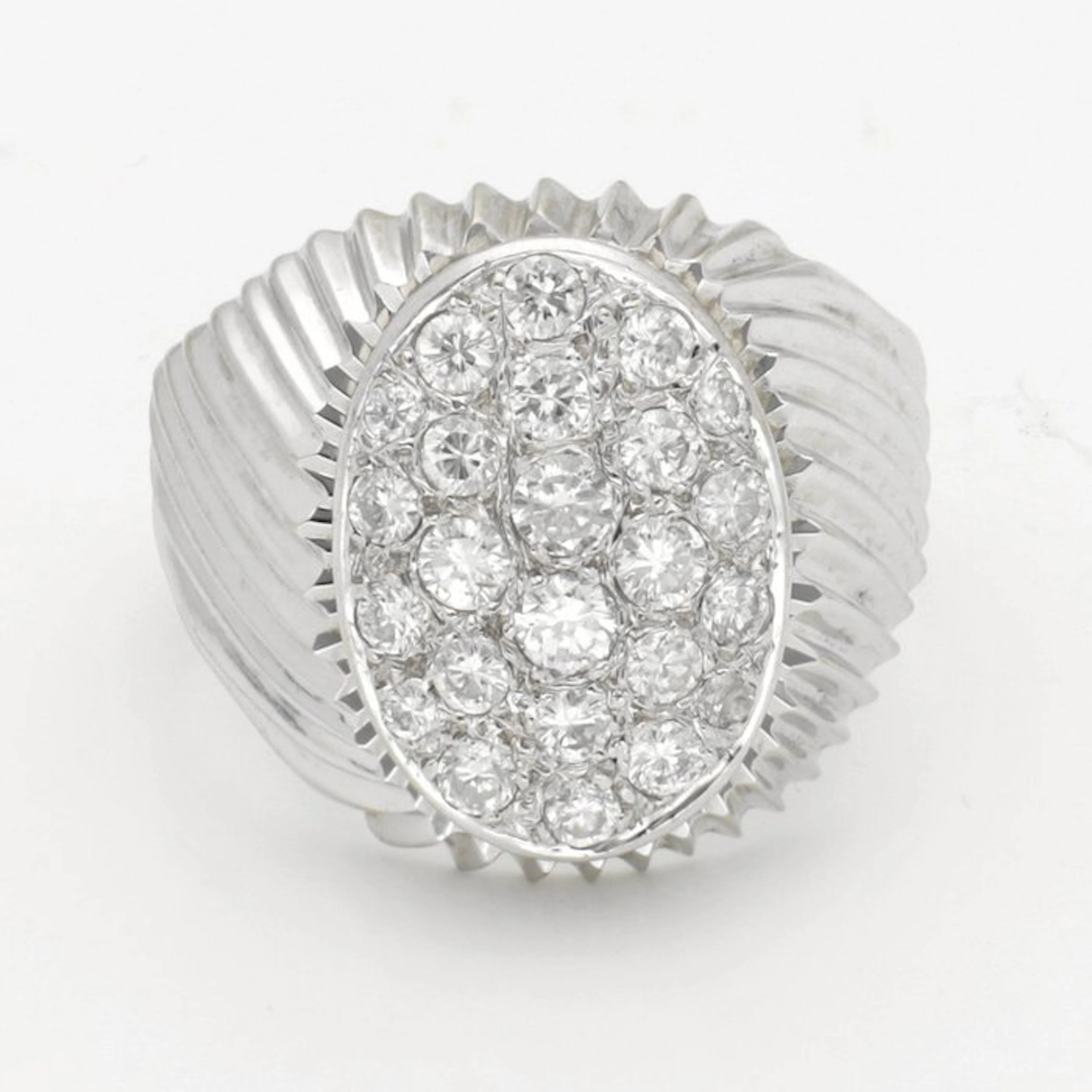 Ring - 18 kt. White gold Diamond (Natural)