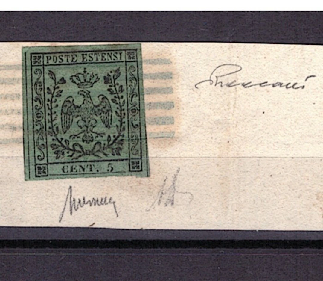 Italian Ancient States - Modena 1852 - 5-cent green used...