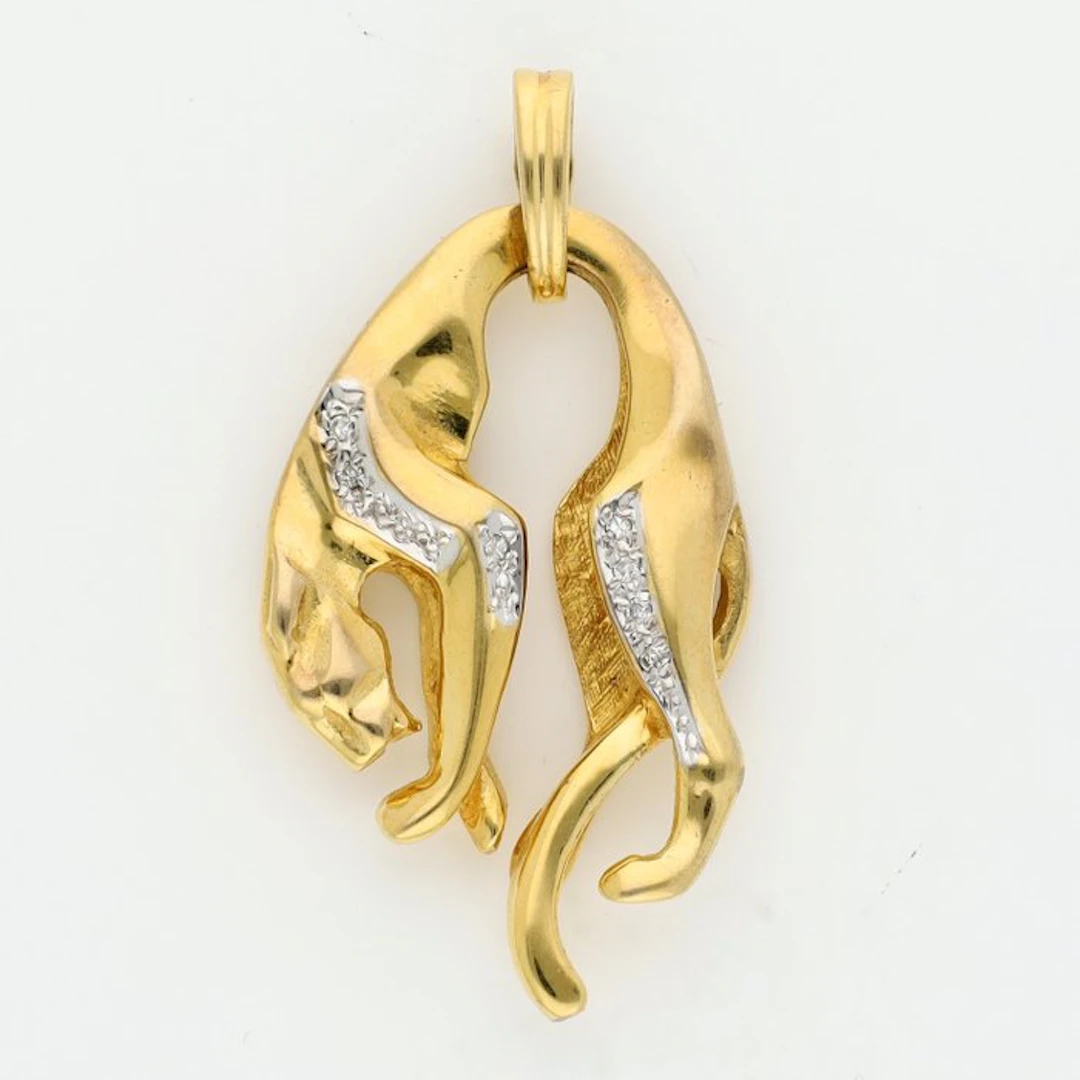 Pendant - 8 kt. Yellow gold Diamond (Natural)