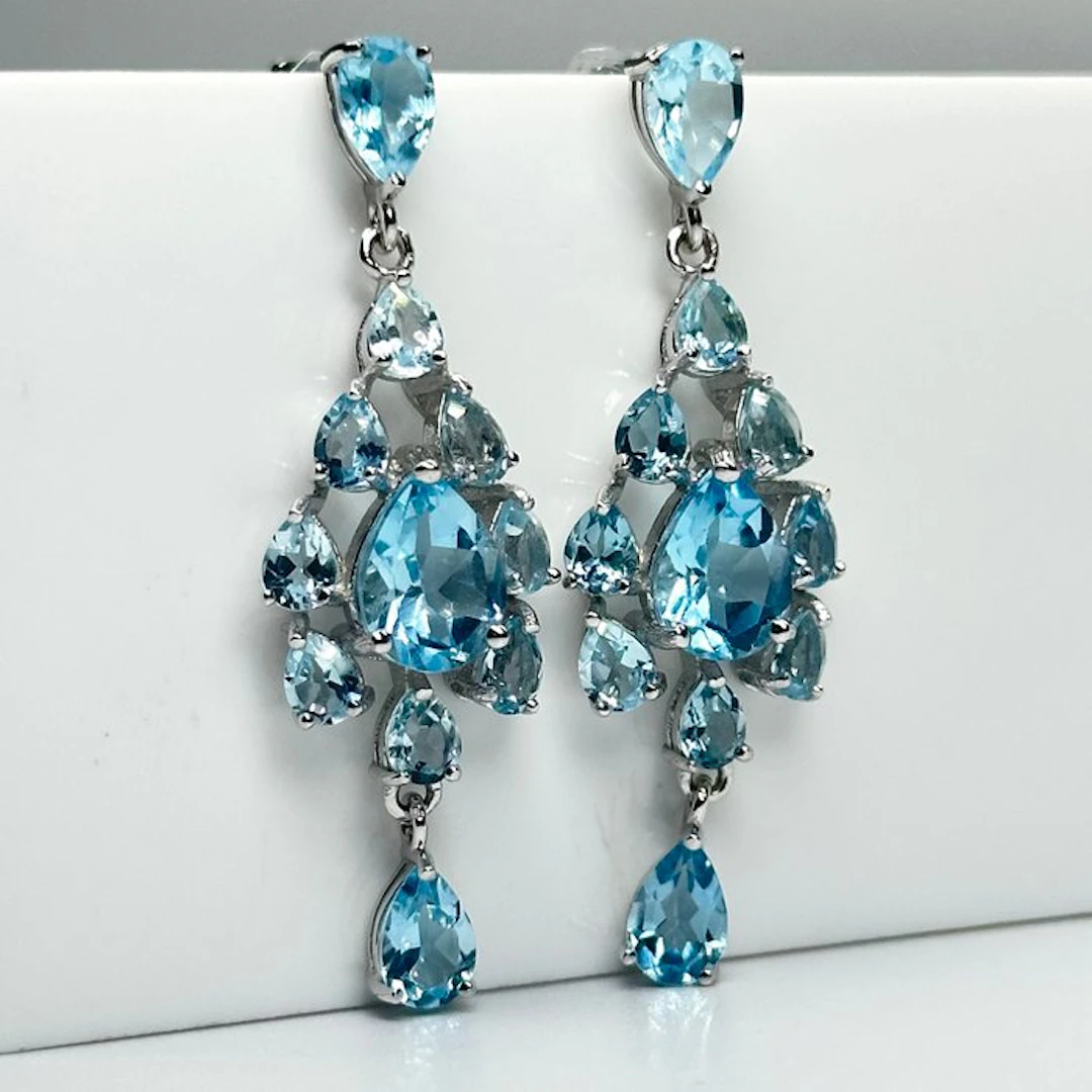No reserve price - Earrings 18K Gold plated 925 Silver...
