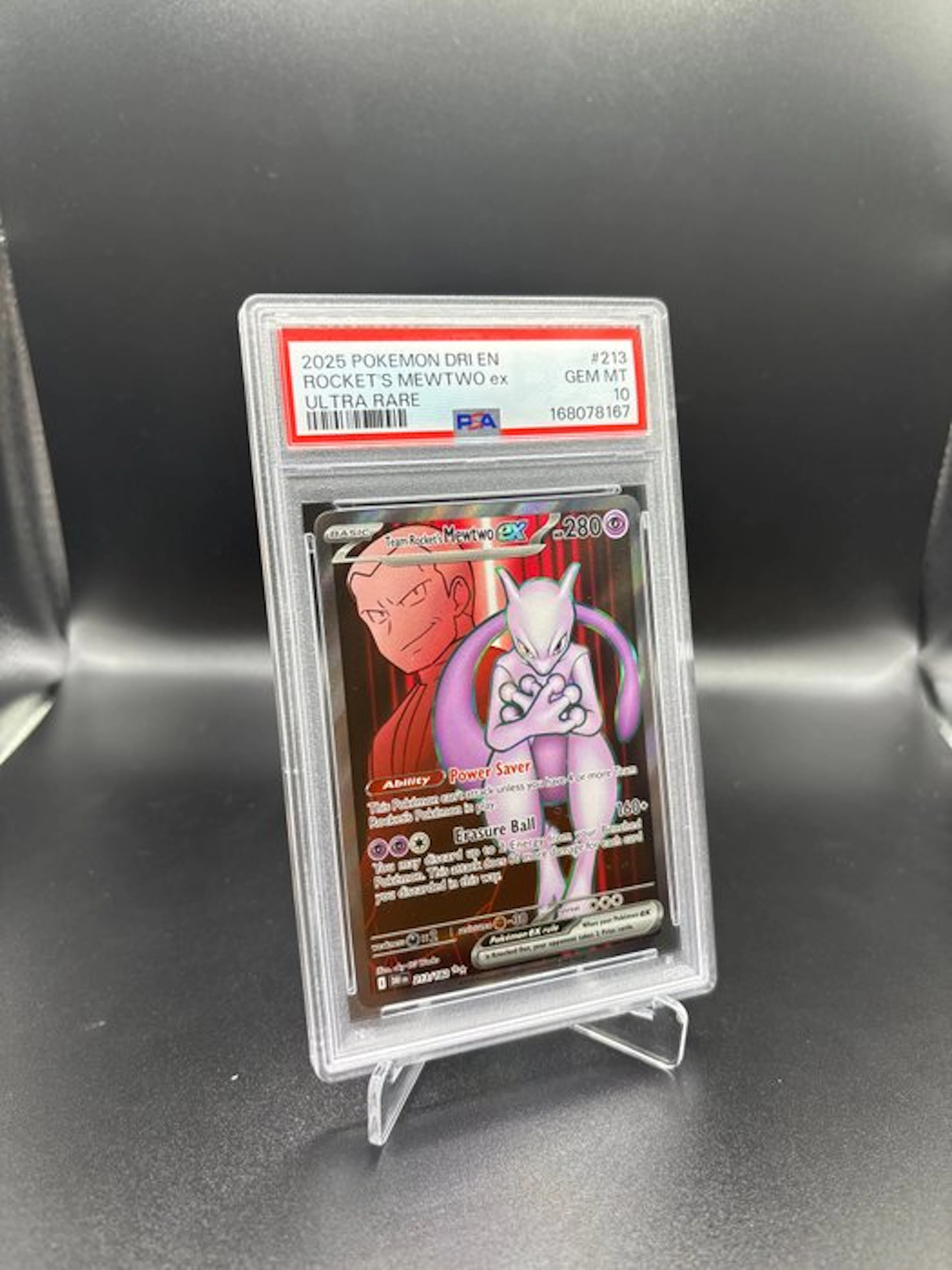 Pokémon - 1 Graded card - Mewtwo 213 Destined Rivals Full art - PSA 10