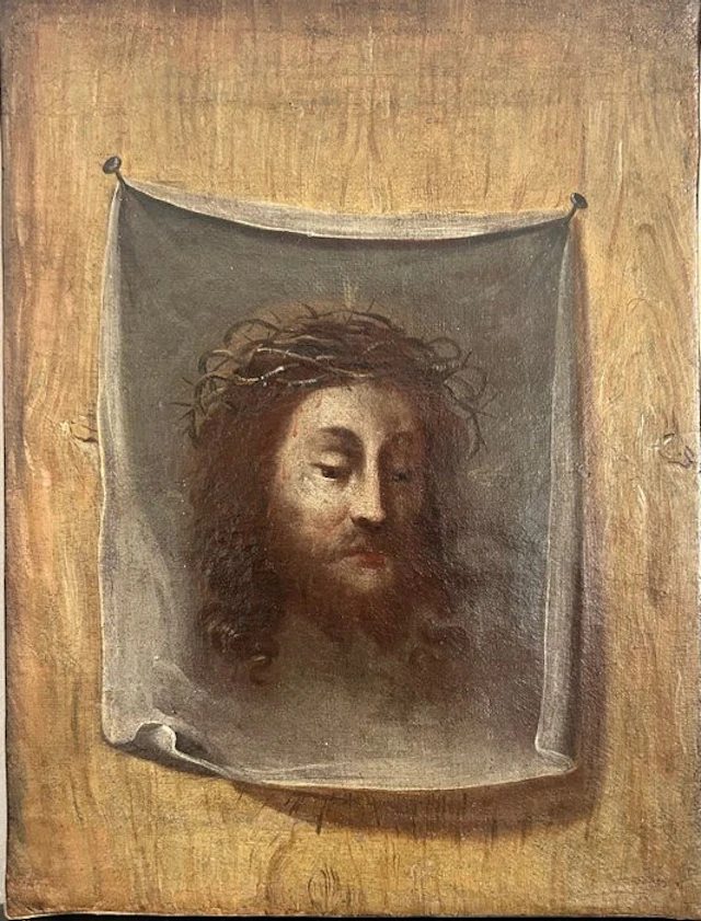 Italian school (XVIII) - Velo della Veronica - Volto di Cristo