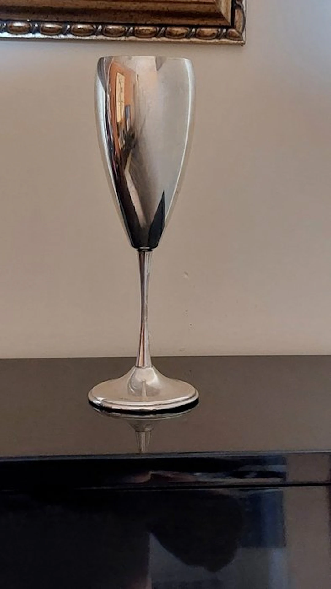 Champagne flute - .800 silver - Flute Rino Greggio Padua
