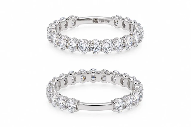 No reserve price - Ring - 14 kt. White gold - 1.08ct. tw. Diamond (Lab-grown)