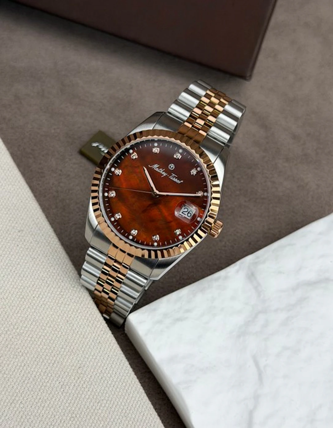 Mathey-Tissot - Dark Brown Dial Date - No reserve price...