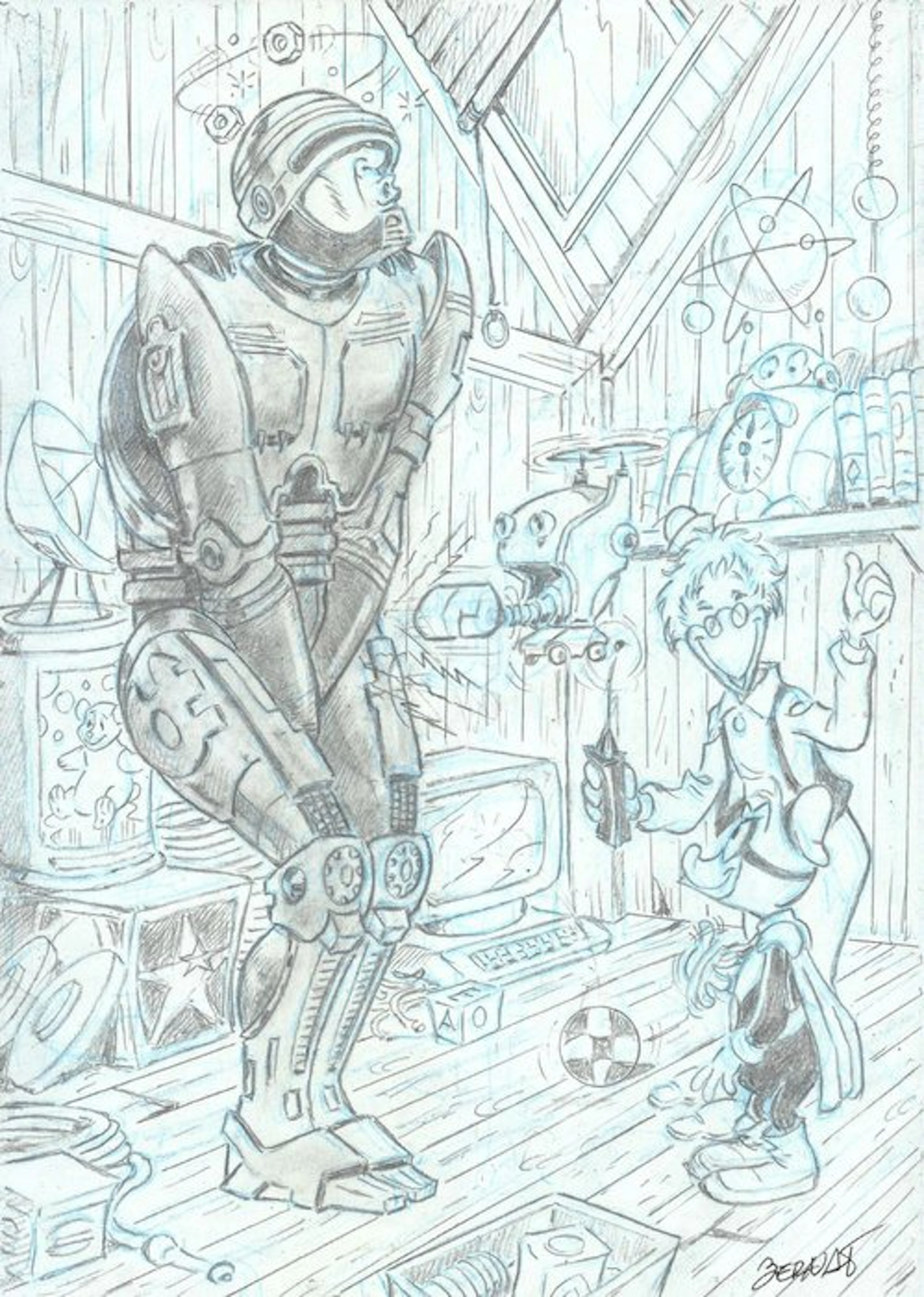Bernat - 1 Original drawing - Paperinik - Avenger duck /...