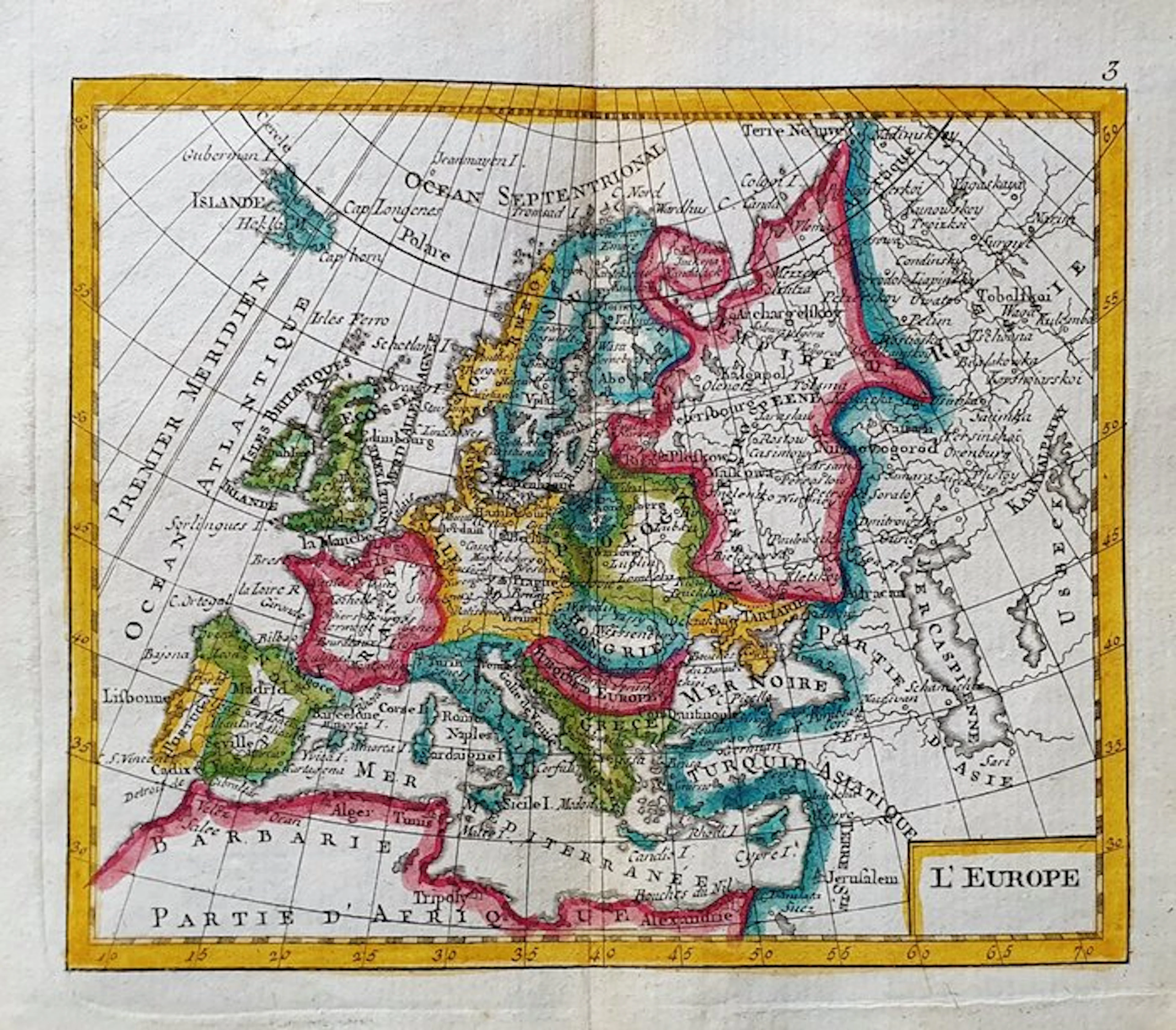 Europe - European Empire, Europe; Remondini - L'Europe - 1801-1820