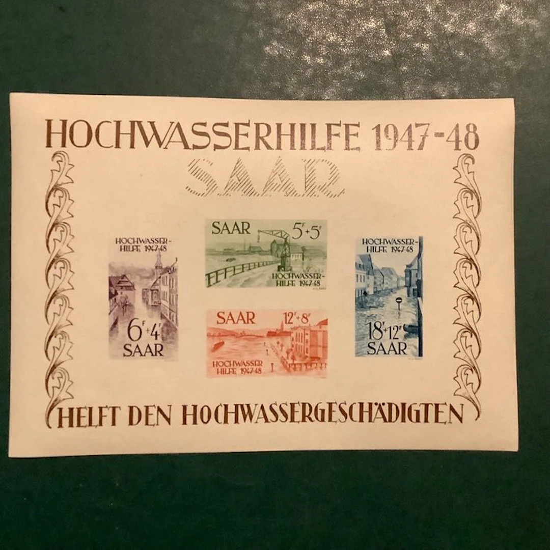 Saarland 1948 - High water block - MNH - Michel blok 1