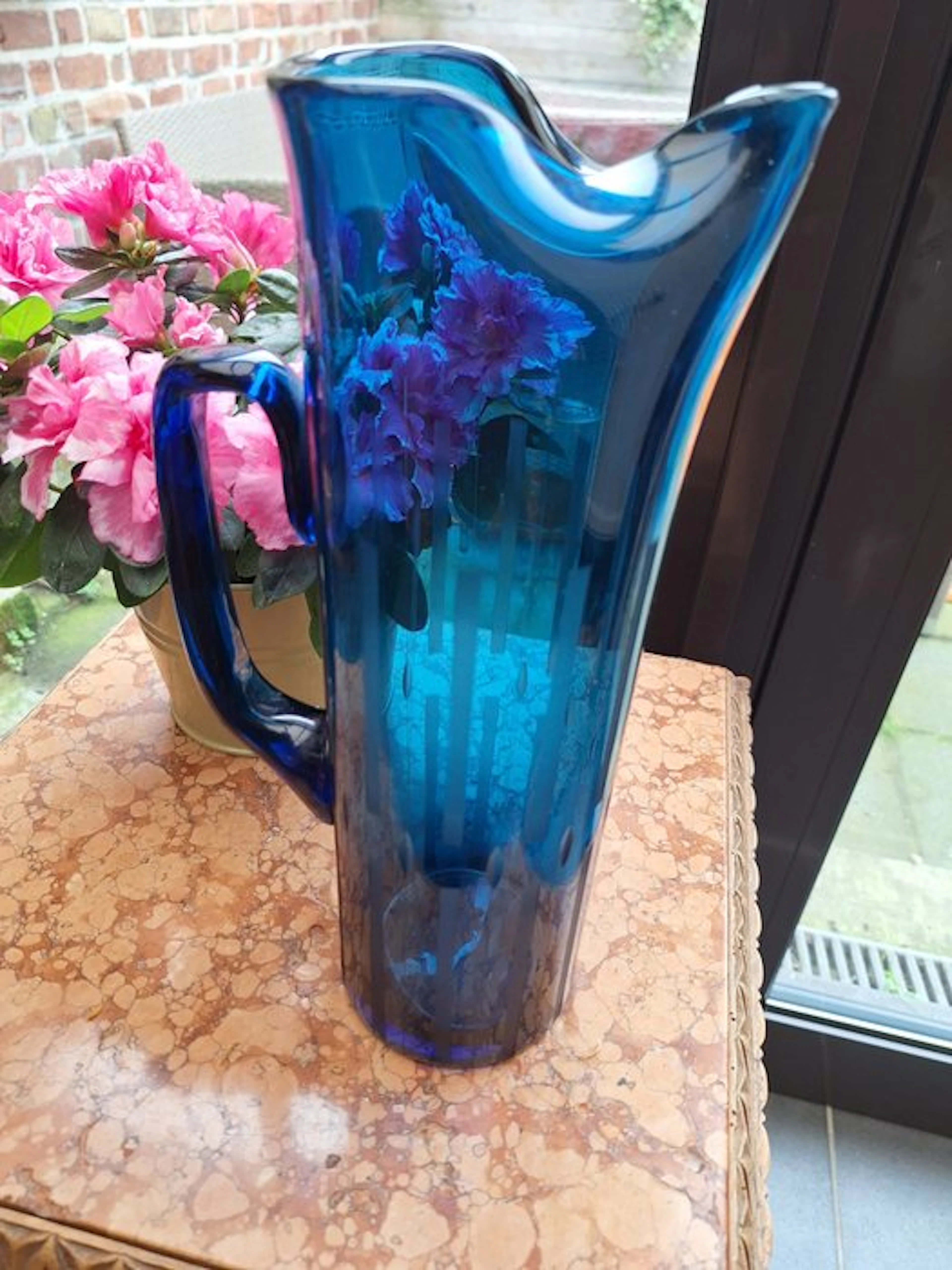 Carafe - Art deco mondgeblazen schenkkan - Glass - Vintage