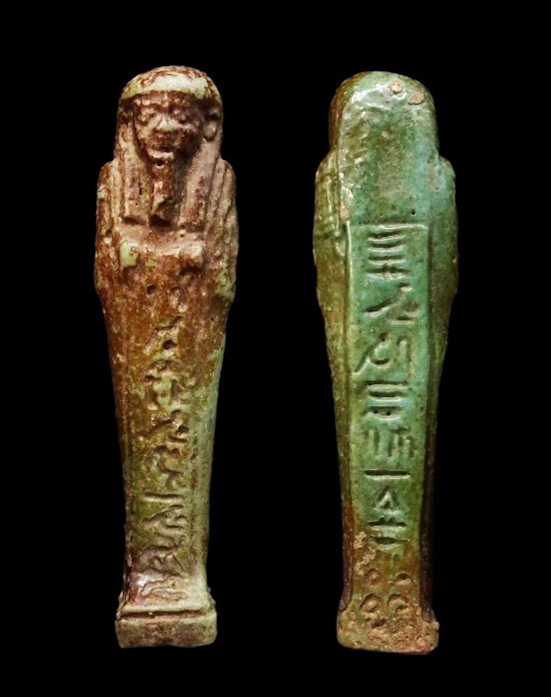 Ancient Egyptian Faience - Ushabti with a back column of...