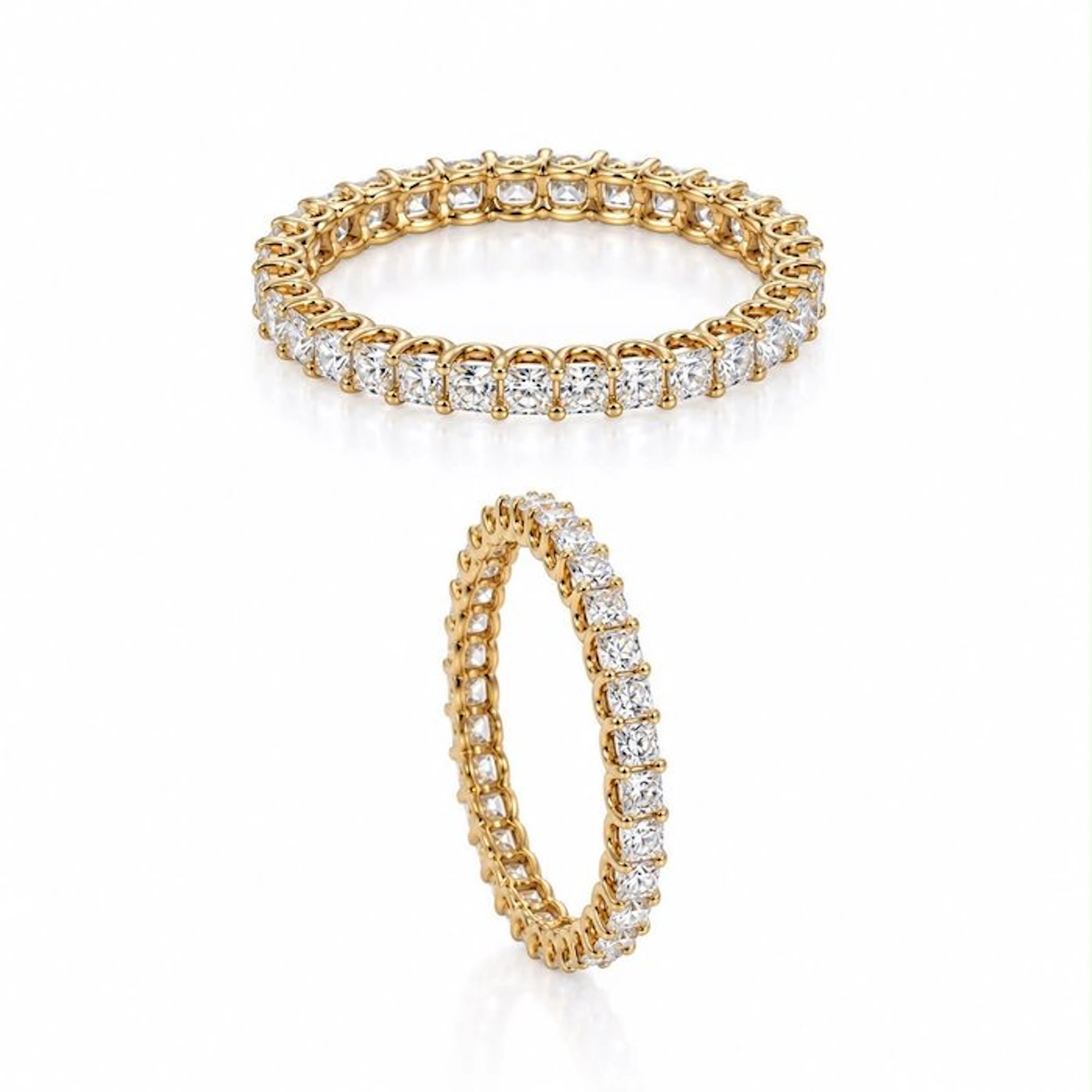 No reserve price - Ring - 14 kt. Yellow gold - 1.04ct. tw. Diamond (Lab-grown)