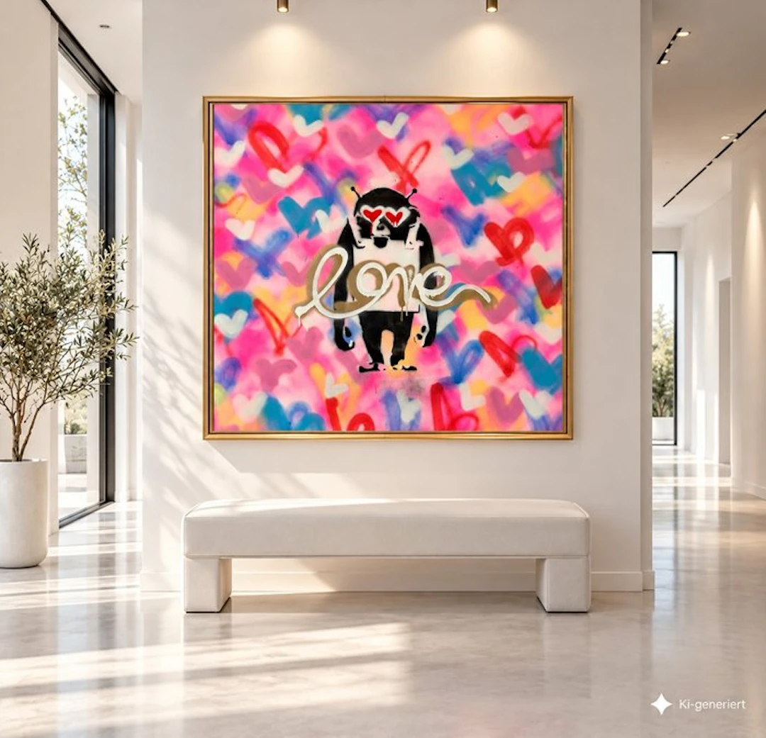 Timo Wedell - Expressive Graffiti Love - XL - Street Banksy Art