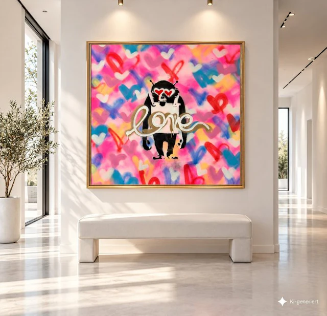 Timo Wedell - Expressive Graffiti Love - XL - Street Banksy Art