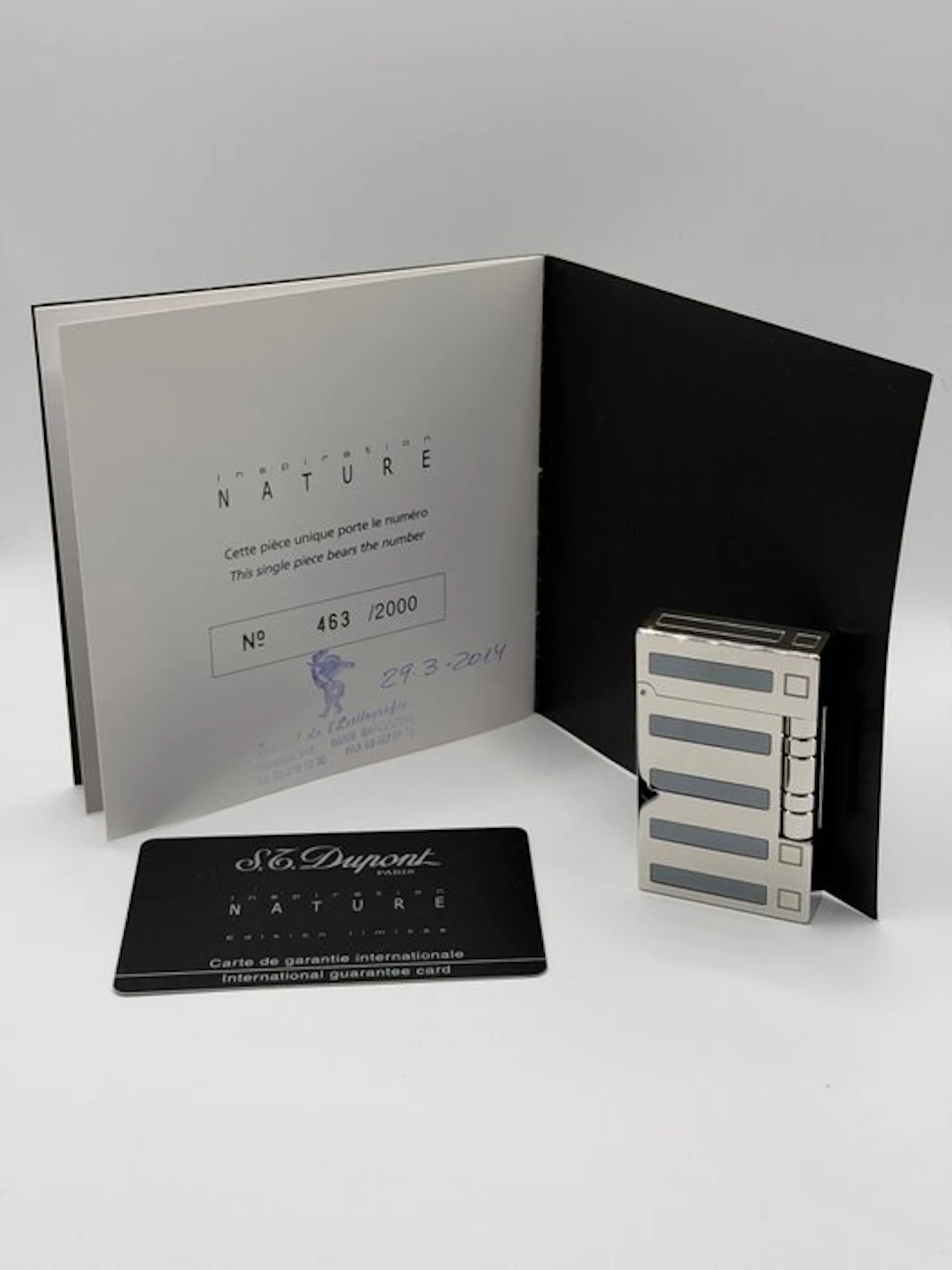 S.T. Dupont - Inspiration Nature - Lighter - Platinum plated, hematite