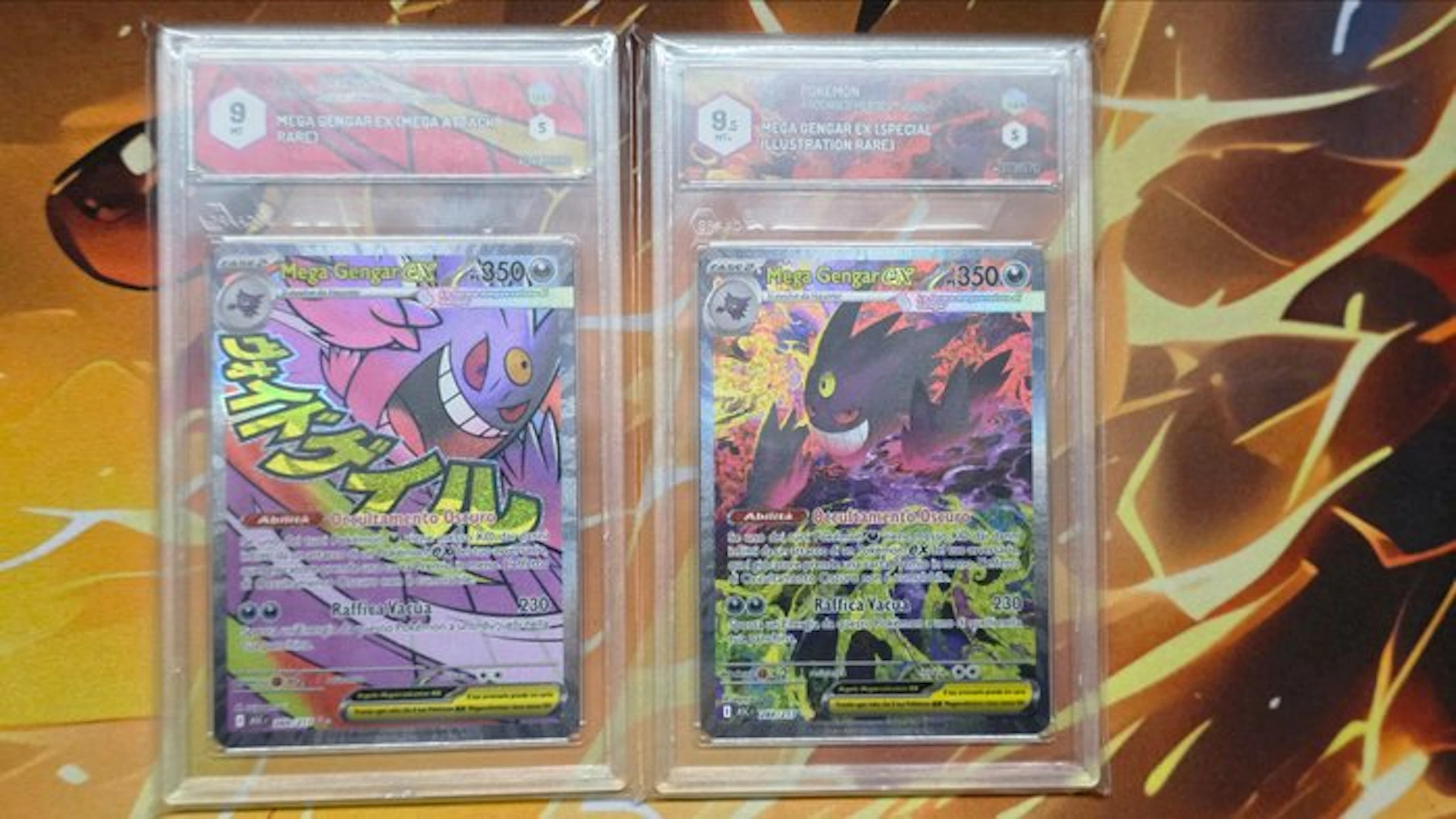Pokémon - 2 Graded card - Gengar 284 Full art - Graad 9.5