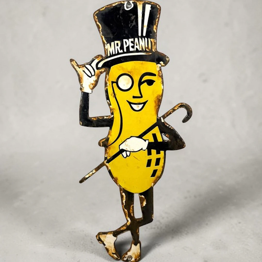 Mr. Peanut - Enamel plate - Enamel