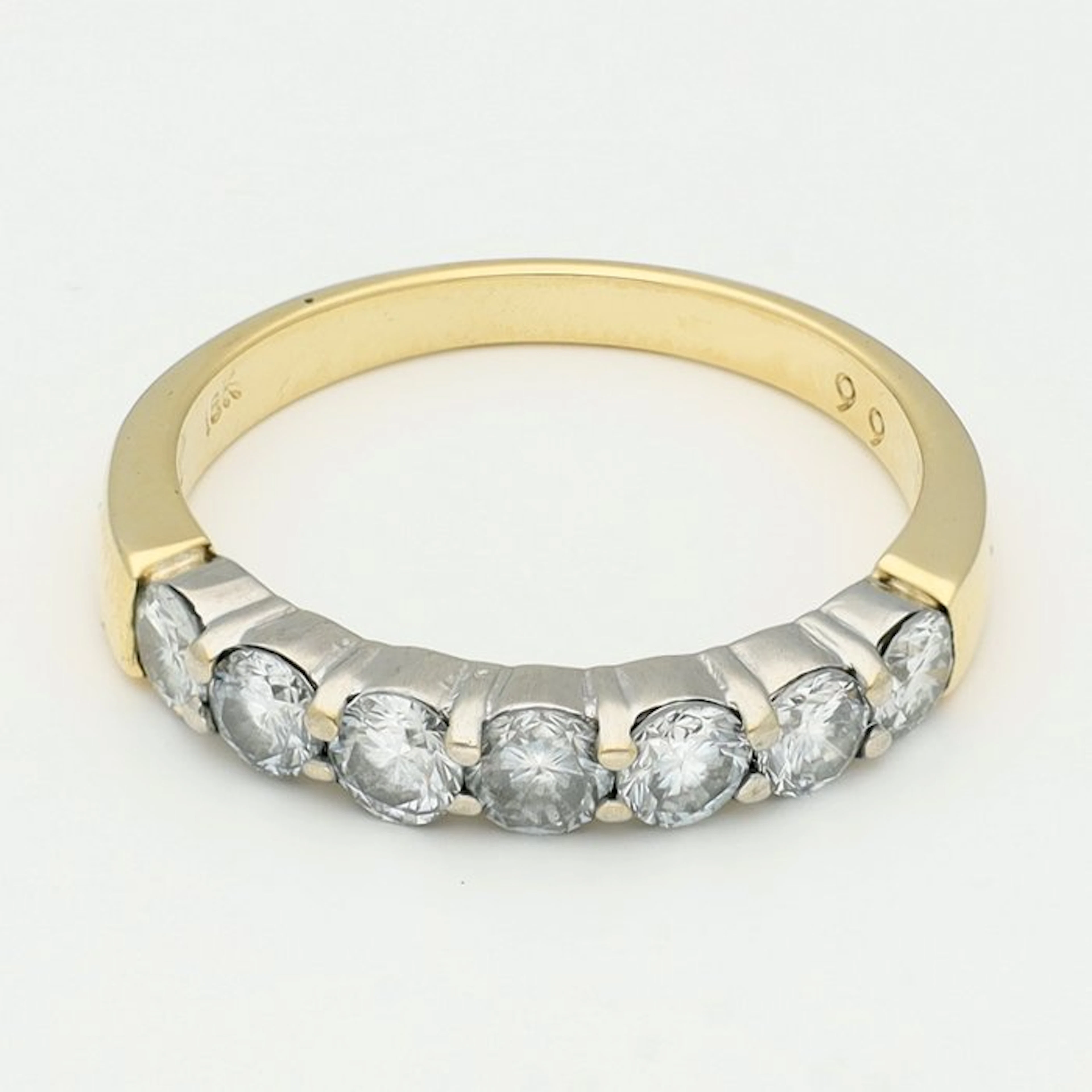 Ring - 18 kt. Yellow gold, White gold Diamond (Natural)