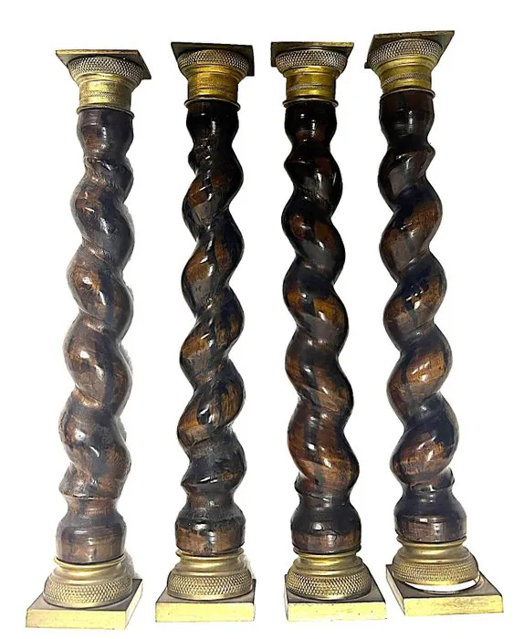 Columnar carving, colonne a torciglione - 0 cm - bronze wood