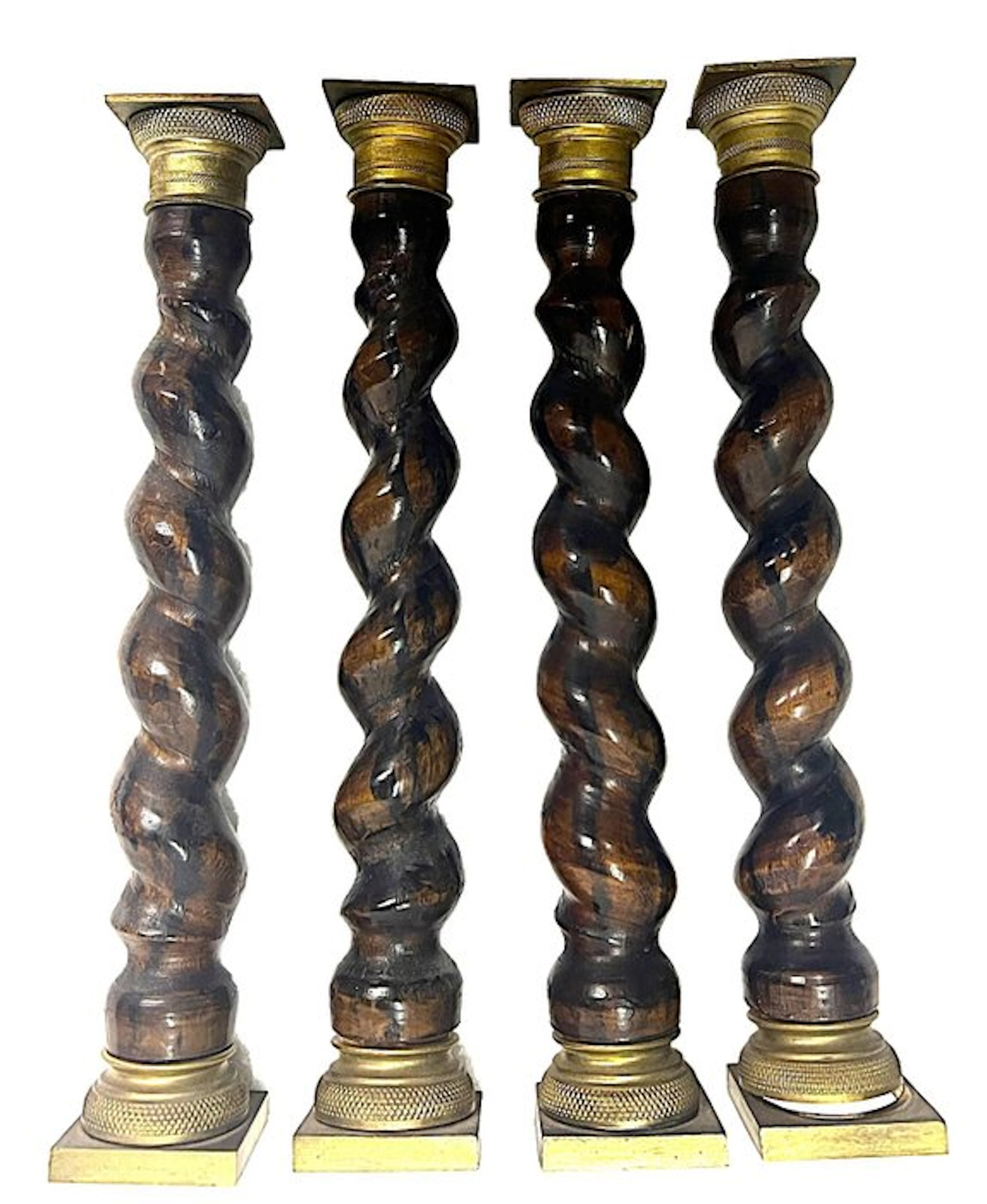 Columnar carving, colonne a torciglione - 0 cm - bronze wood