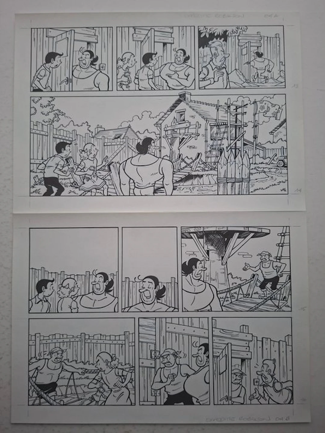 Luc Morjaeu - 1 Original page - Suske en Wiske - Expeditie Robikson