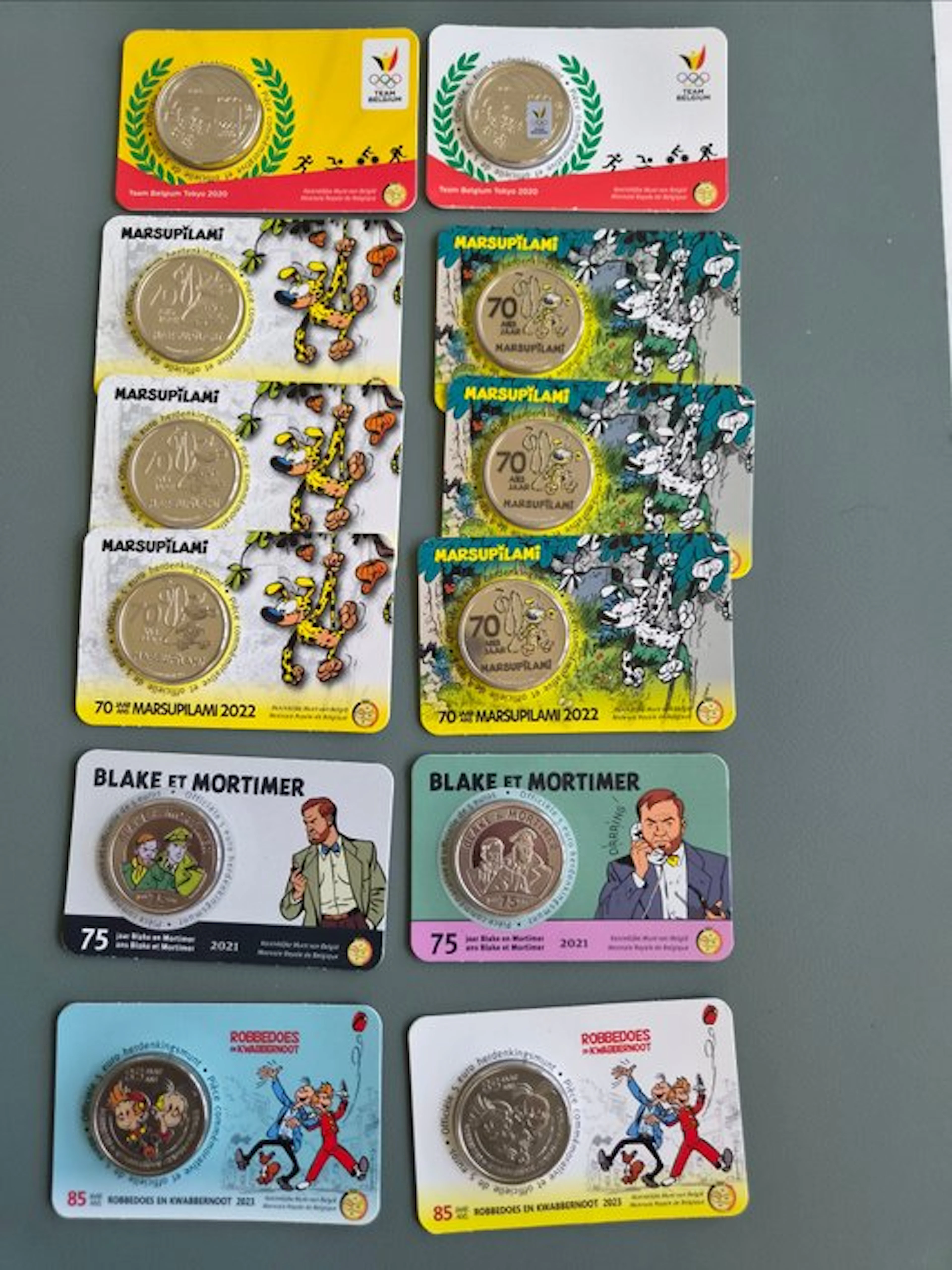 Belgium. 5 Euro 2020/2022 (12 coincards) (No reserve price)