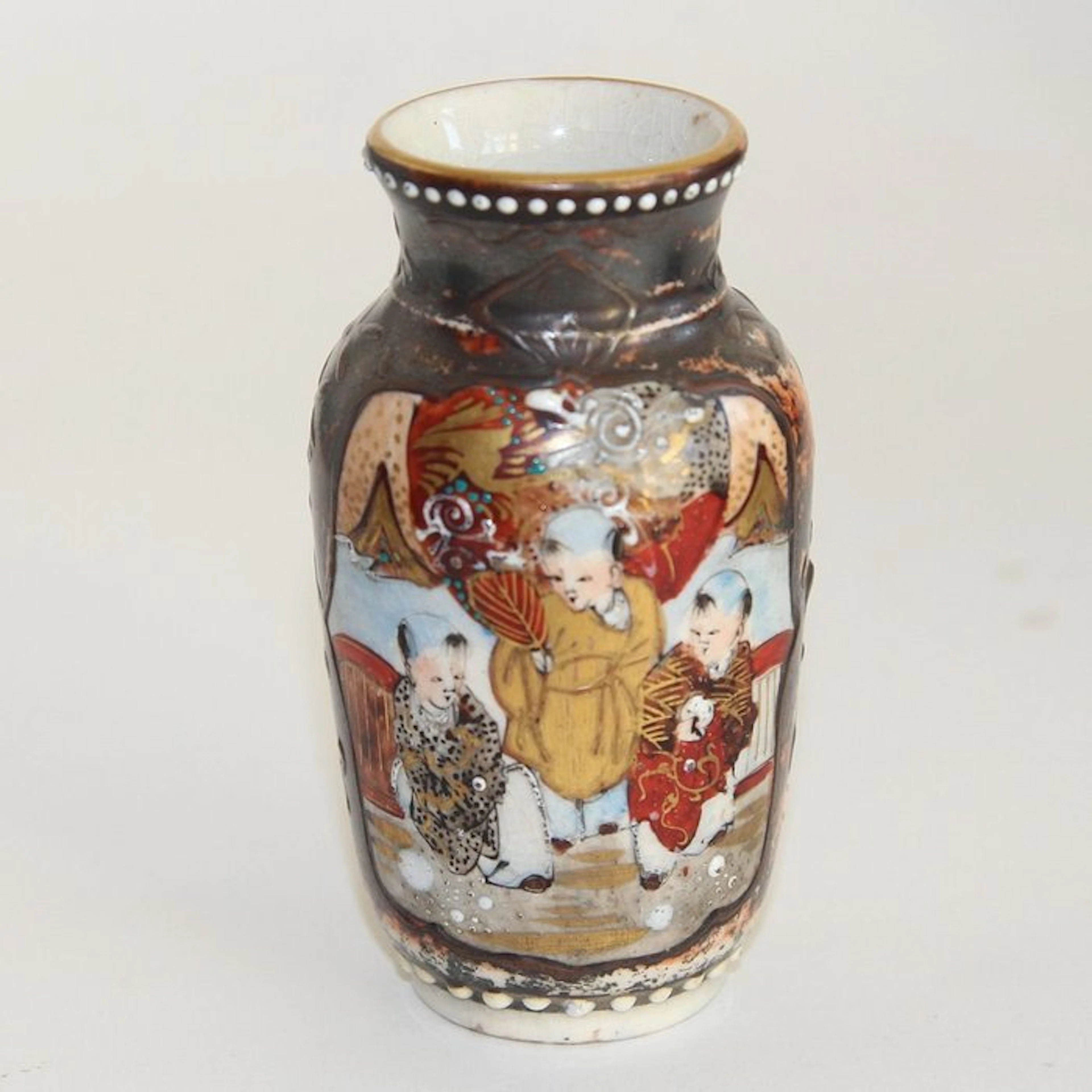 Vase - Ceramic - Japan - Small Satsuma-Style Vase (No reserve price)