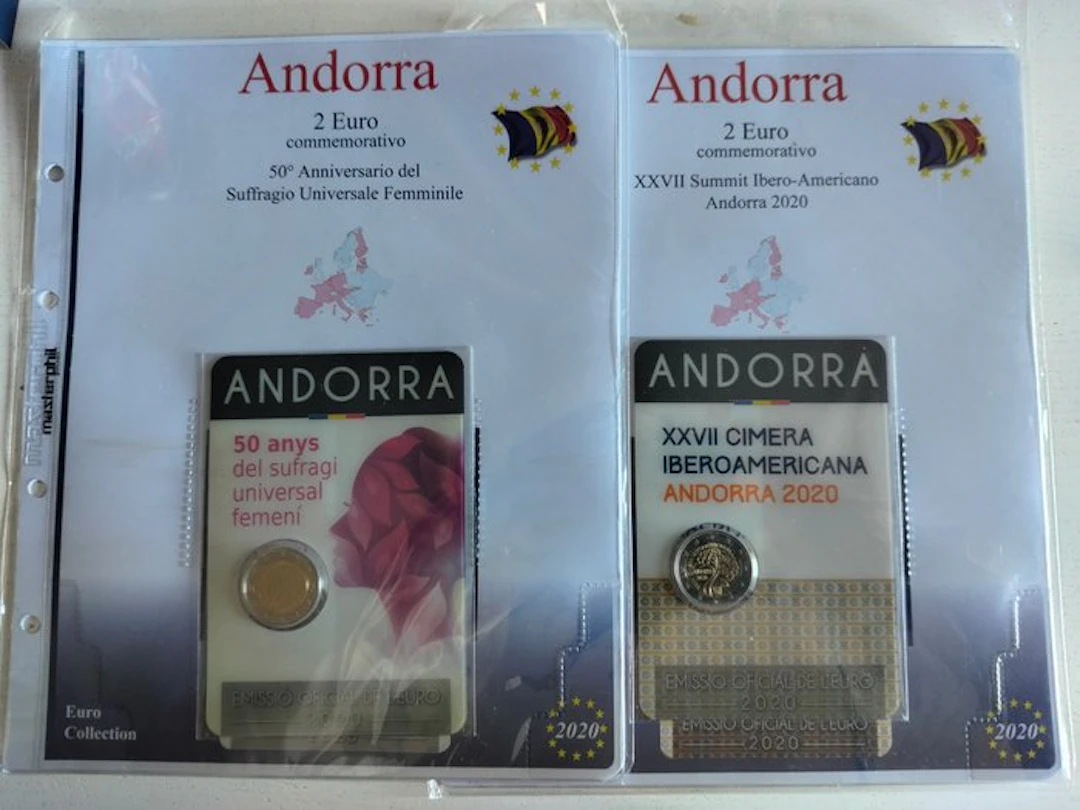 Andorra. 2 Euro 2020 "Ibero-American Summit" + "50 Years...