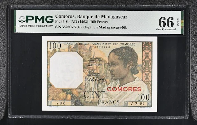 Comoros. - 100 Francs - ND (1963) - Pick 3b (No reserve price)
