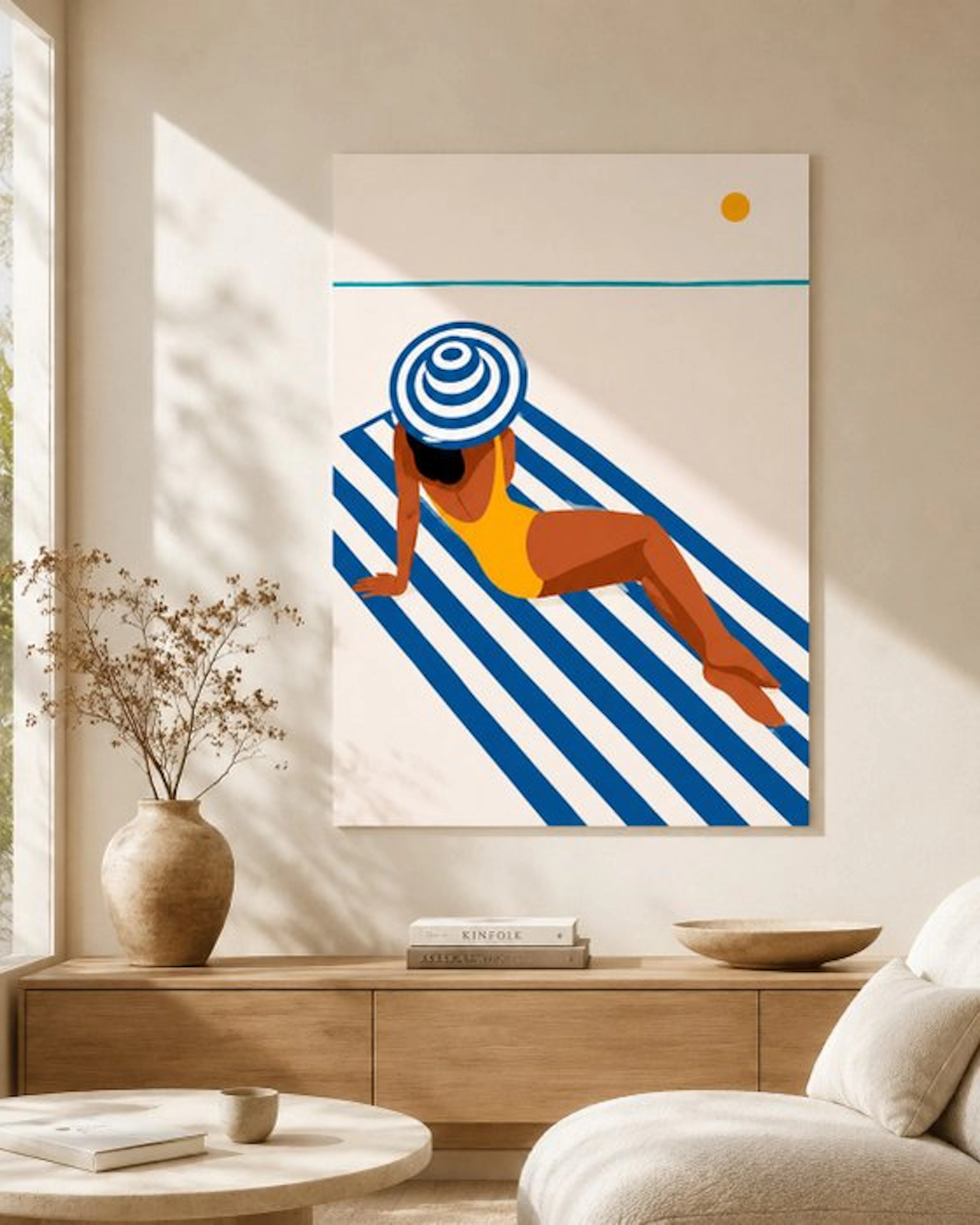 print art - print art - Affiche minimaliste bord de mer –...