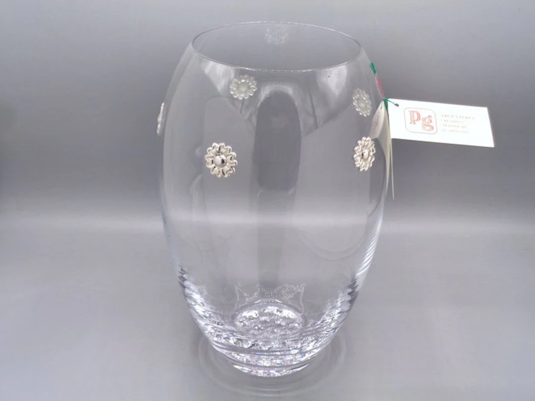 PG-MIANI Argenteria - Vase - .925 silver, and glass