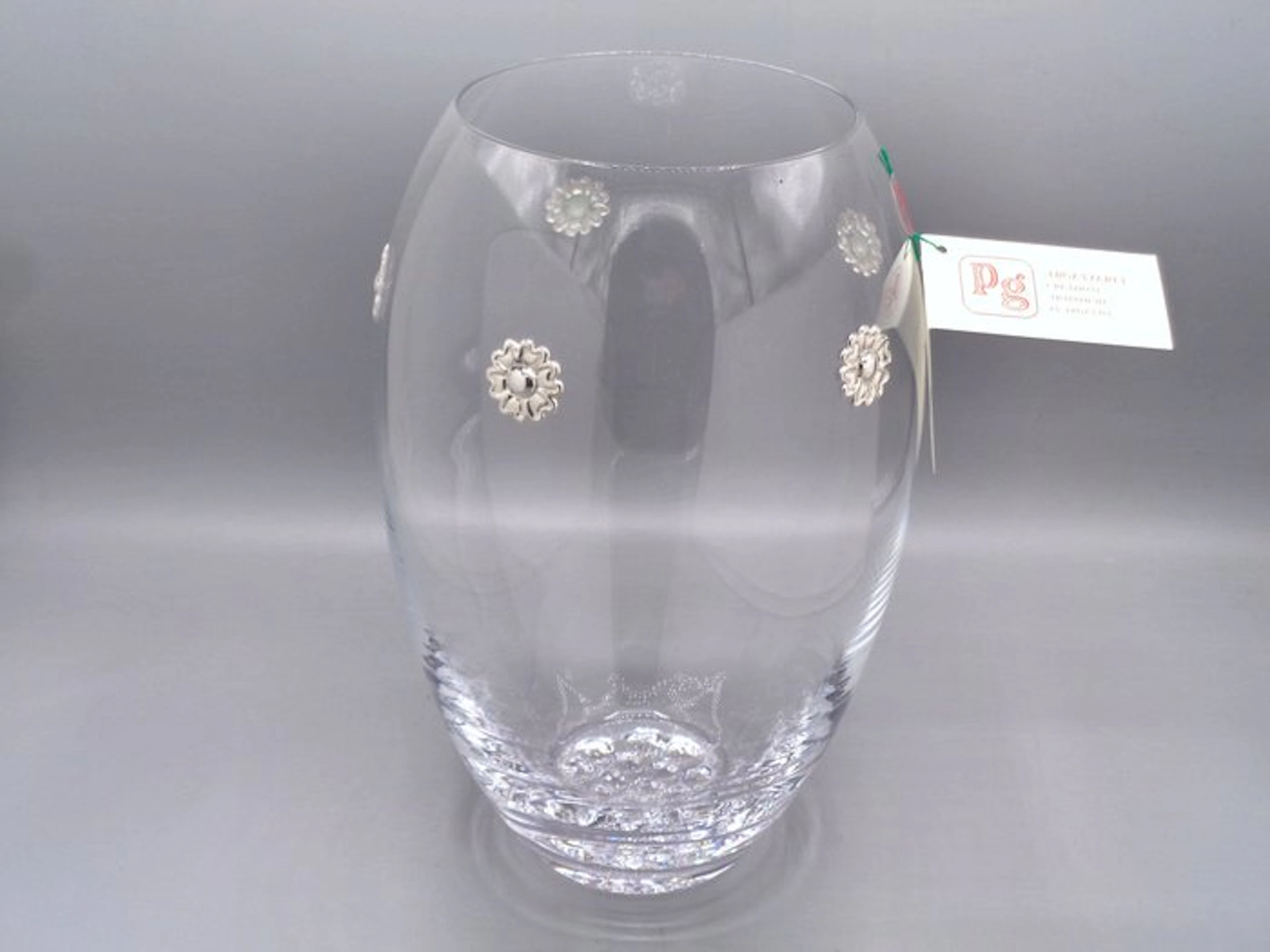 PG-MIANI Argenteria - Vase - .925 silver, and glass