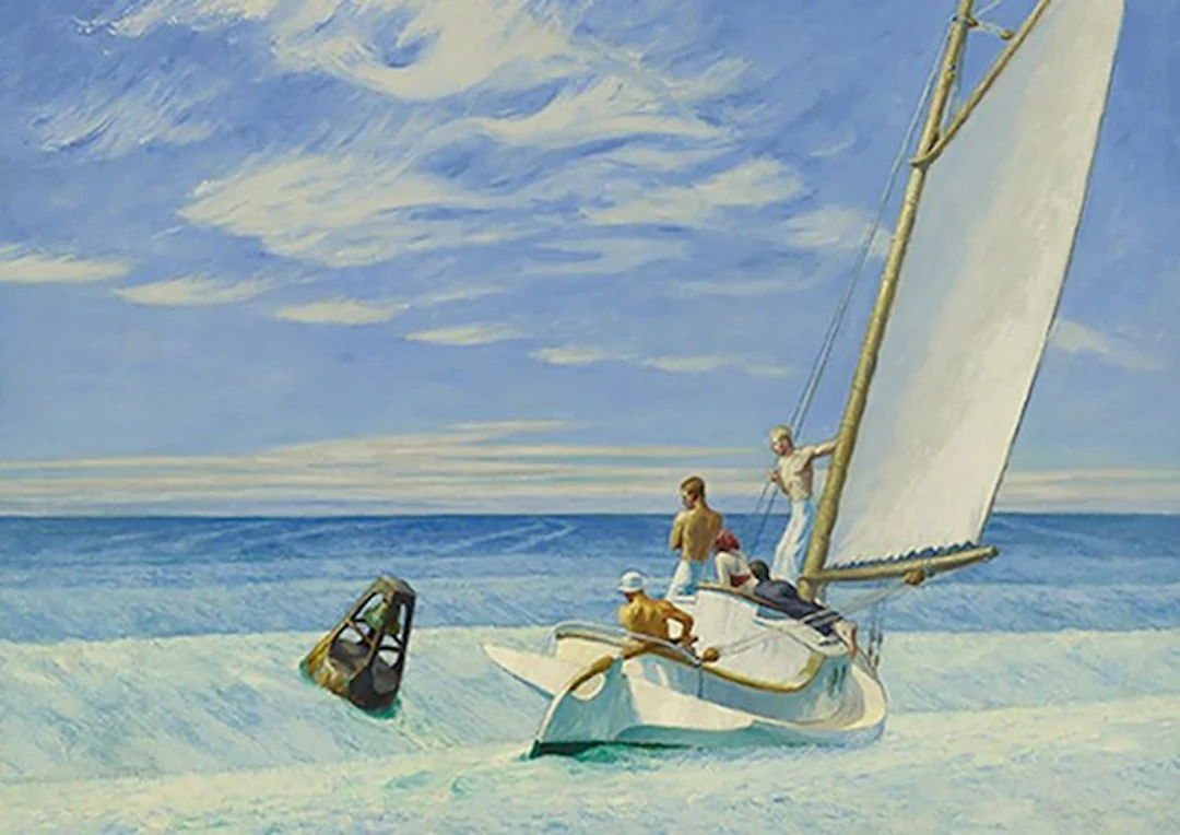 Edward Hopper - “Ground Swell, 1939”. - 40 x 30 cm.