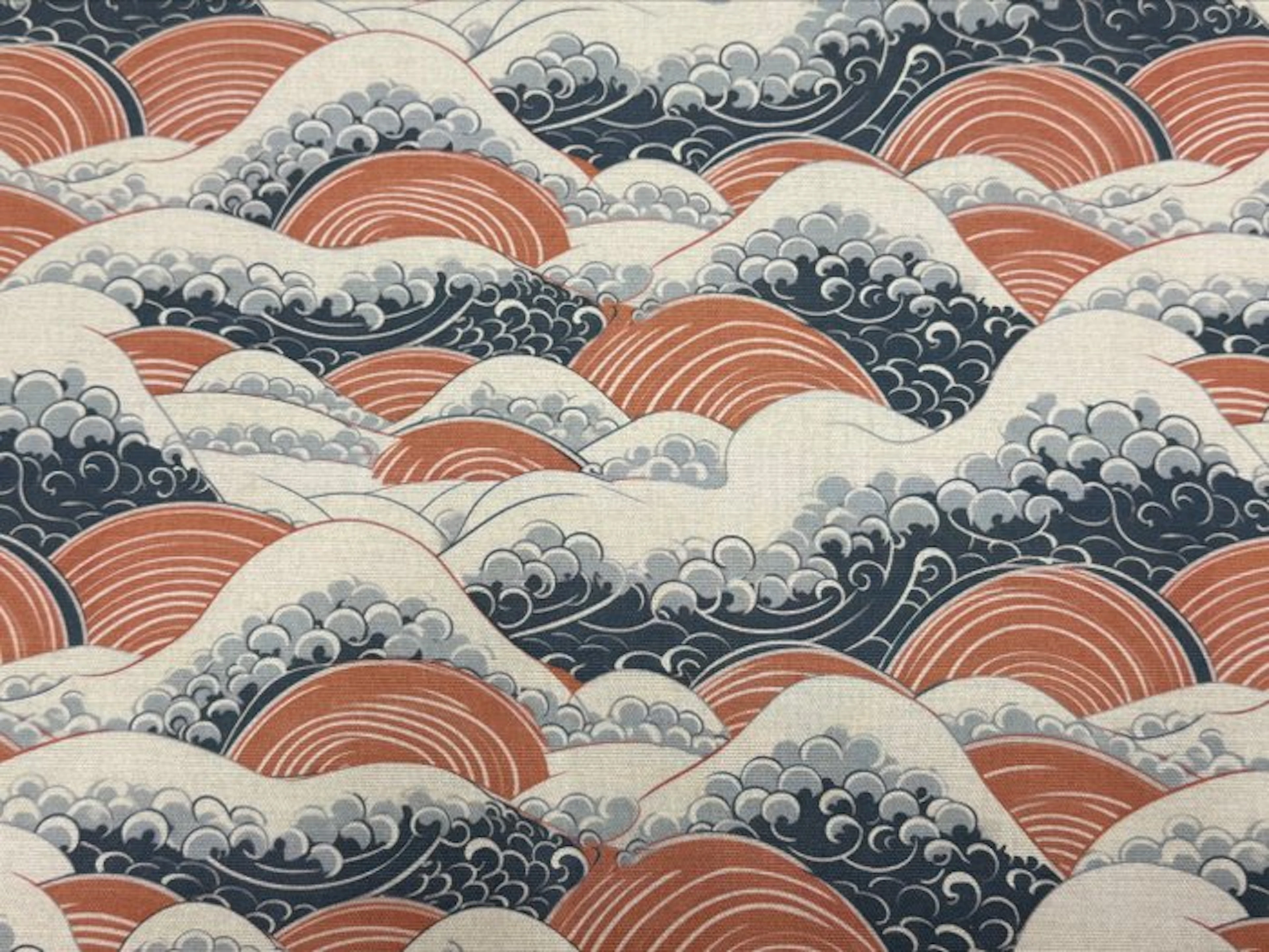 Waves of the Rising Sun - Upholstery fabric - 3 m - 2.8 m