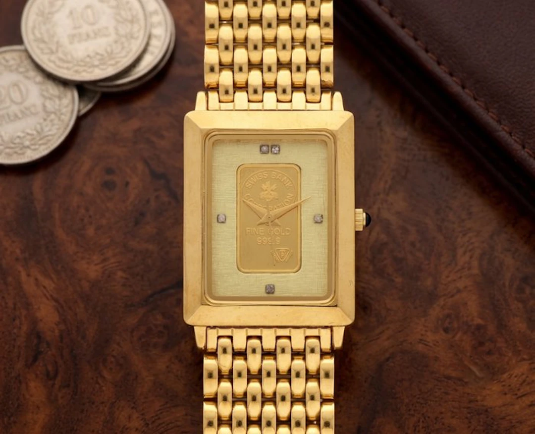 Swiss bank corporation - Gold Ingot Tank Watch (Serie...