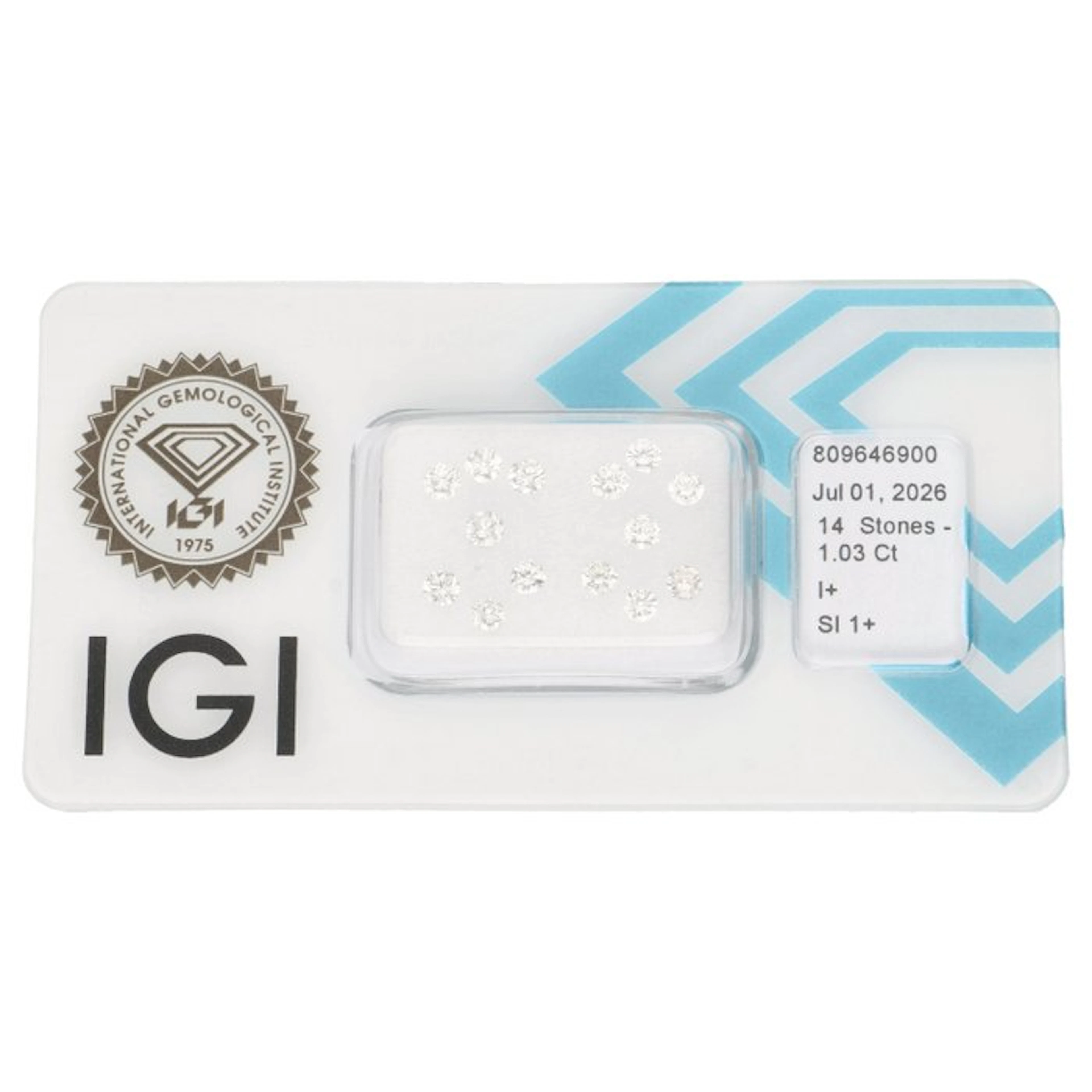 No reserve price - 14 pcs Diamond (Natural) - 1.03 ct...