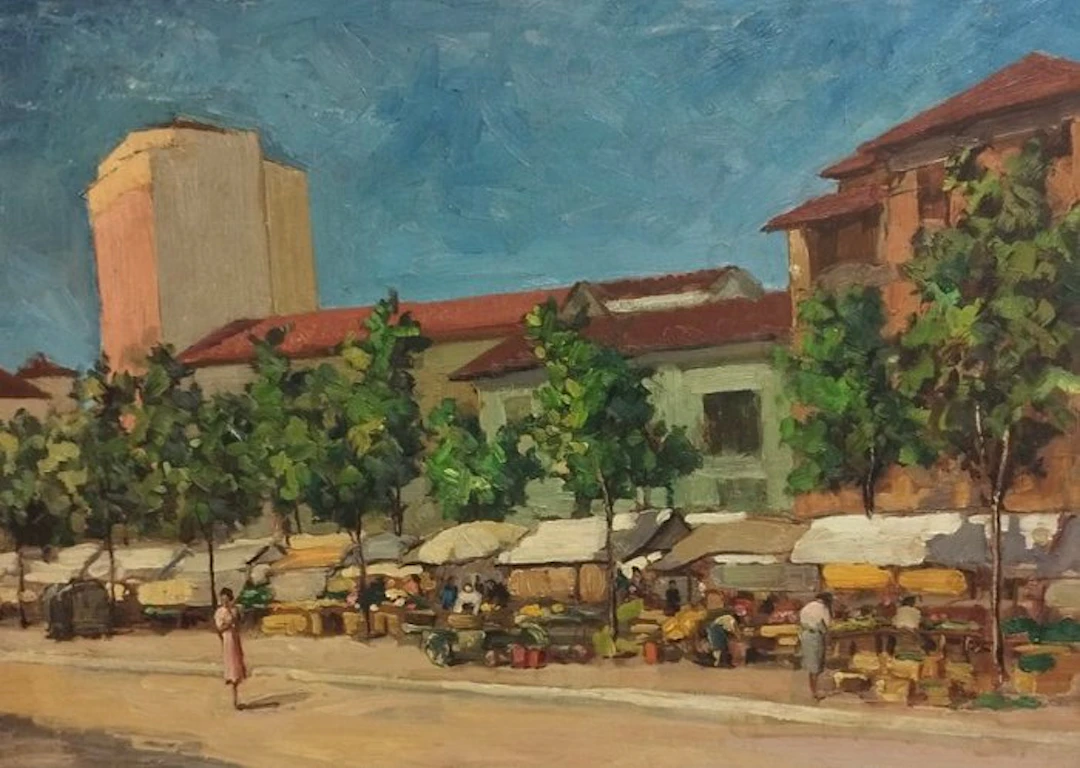 Vittorio Buora (1910-1966) - Mercato di Corso Racconigi