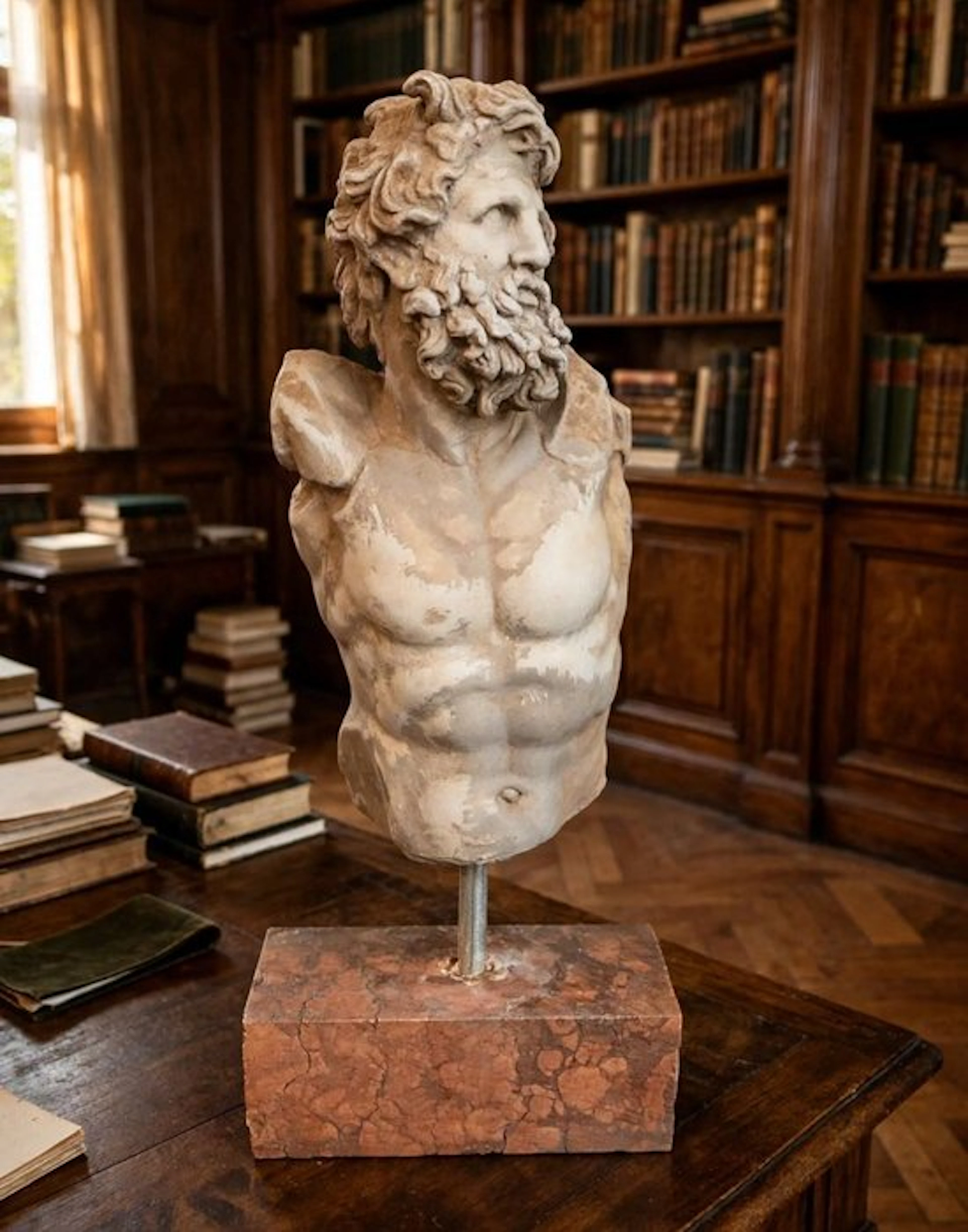 Sculpture, Dorso Menelao 2026 - 40 cm - Cast Stone - 2026