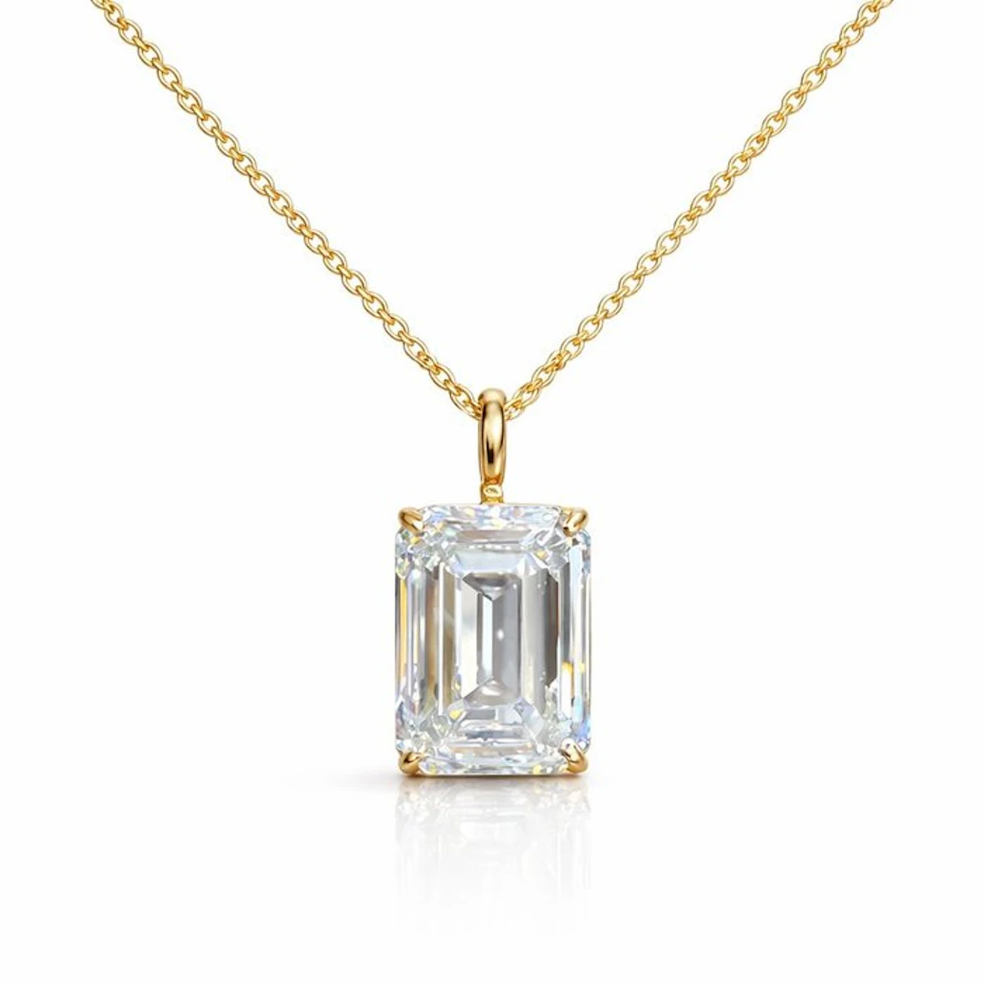 Necklace - 14 kt. Yellow gold - 10.00ct. tw. Diamond (Lab-grown)
