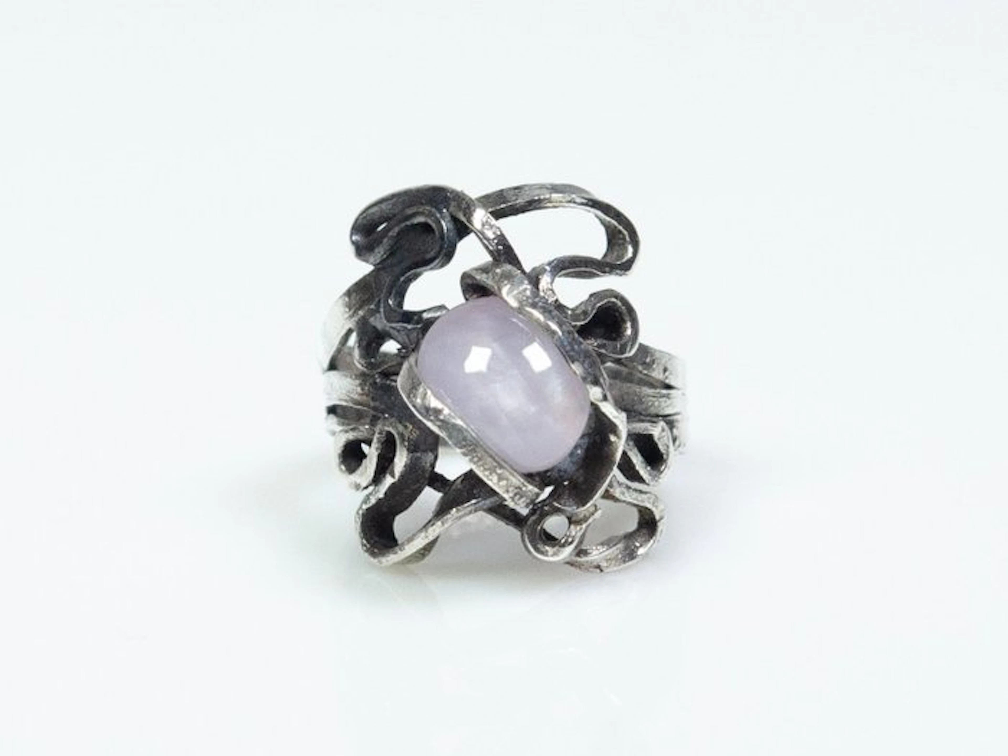 No reserve price - Ring - min. 800 silver - 6.00 ct star sapphire - handmade