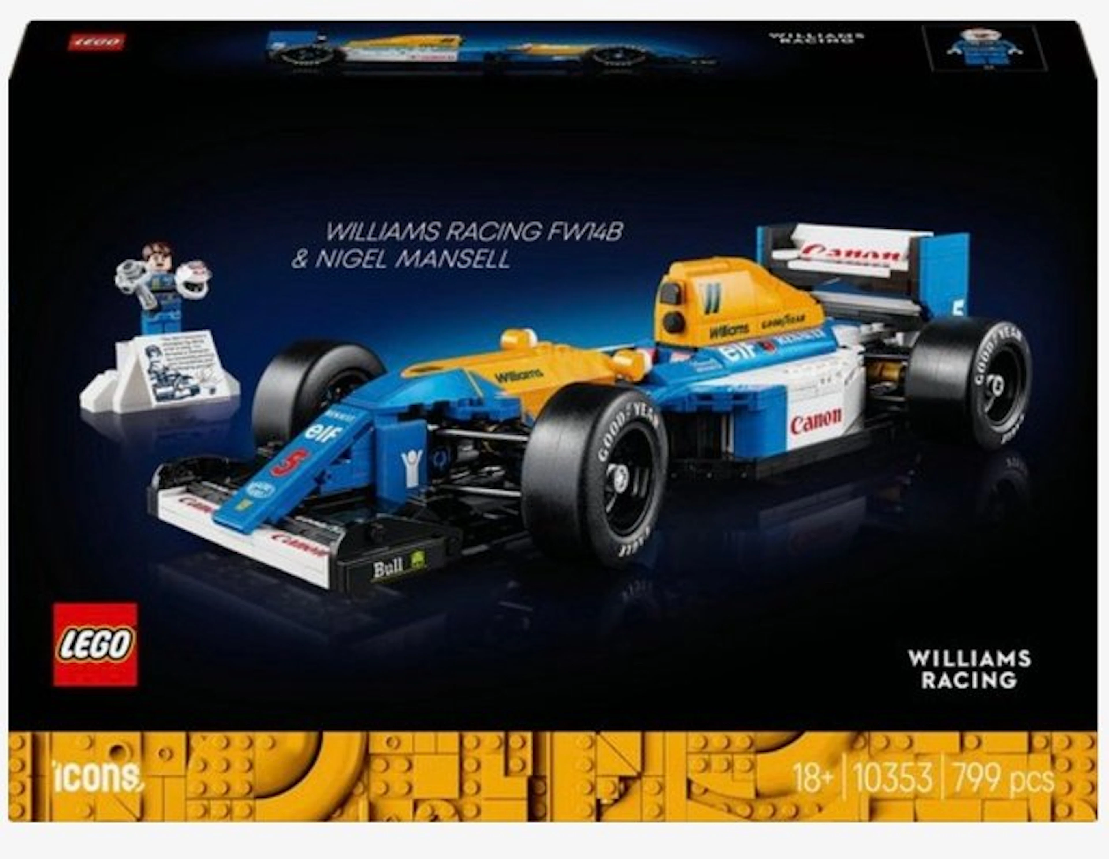 LEGO Set - 10353 - Icons - Williams Racing FW14B & Nigel Mansell