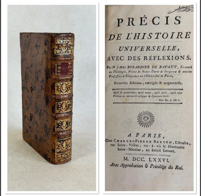 Berardier - Précis de l’histoire universelle - 1776