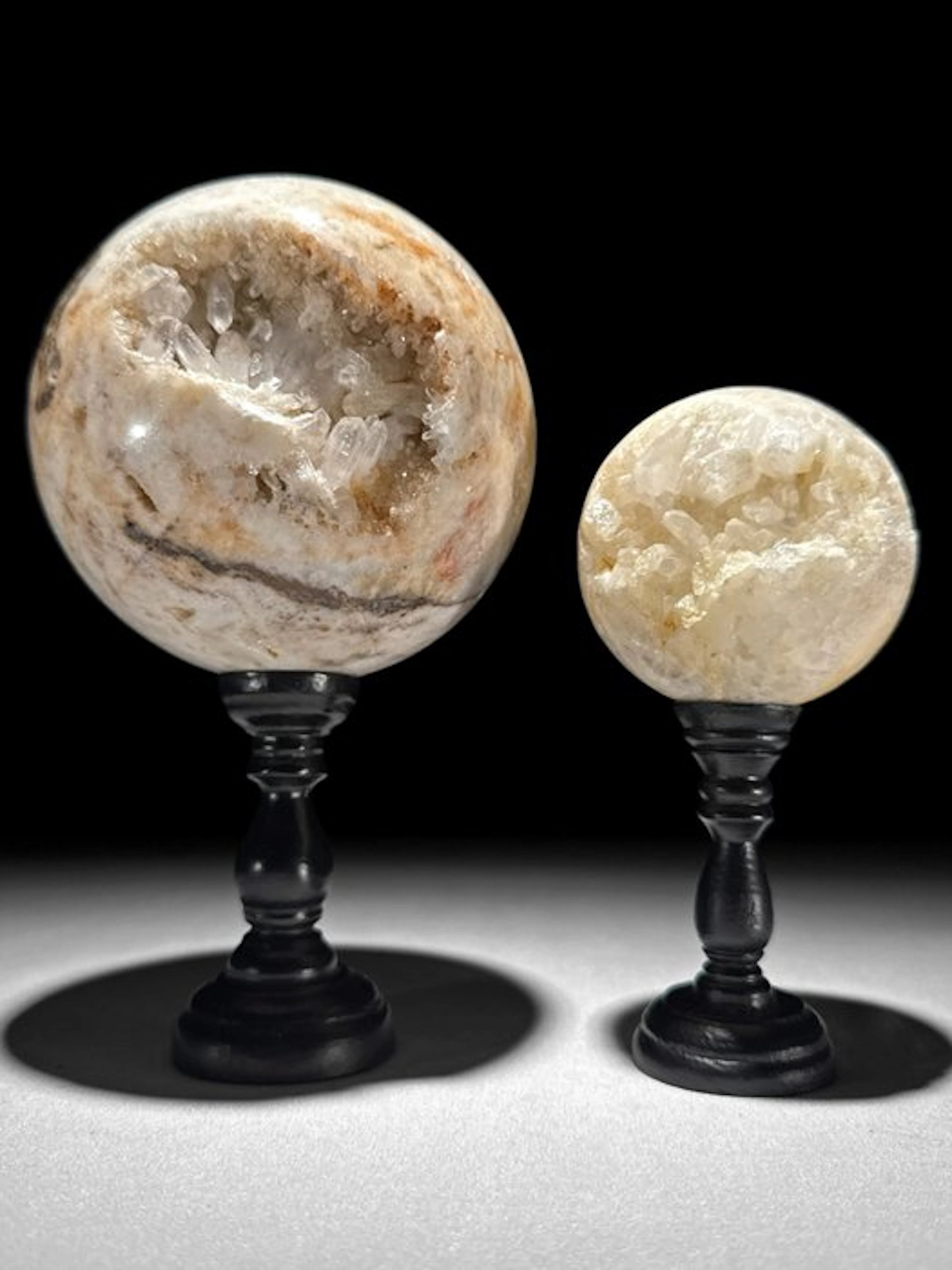 NO RESERVE PRICE - Wonderful Pair of Crystal Quartz...
