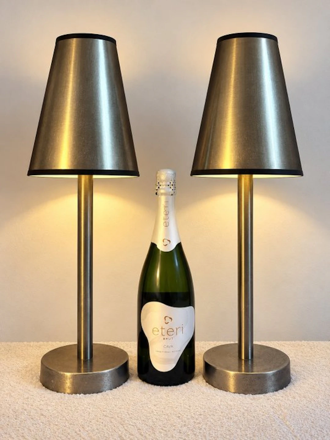 Light & Living - Table lamp (2) - Metal, Steel, Textile