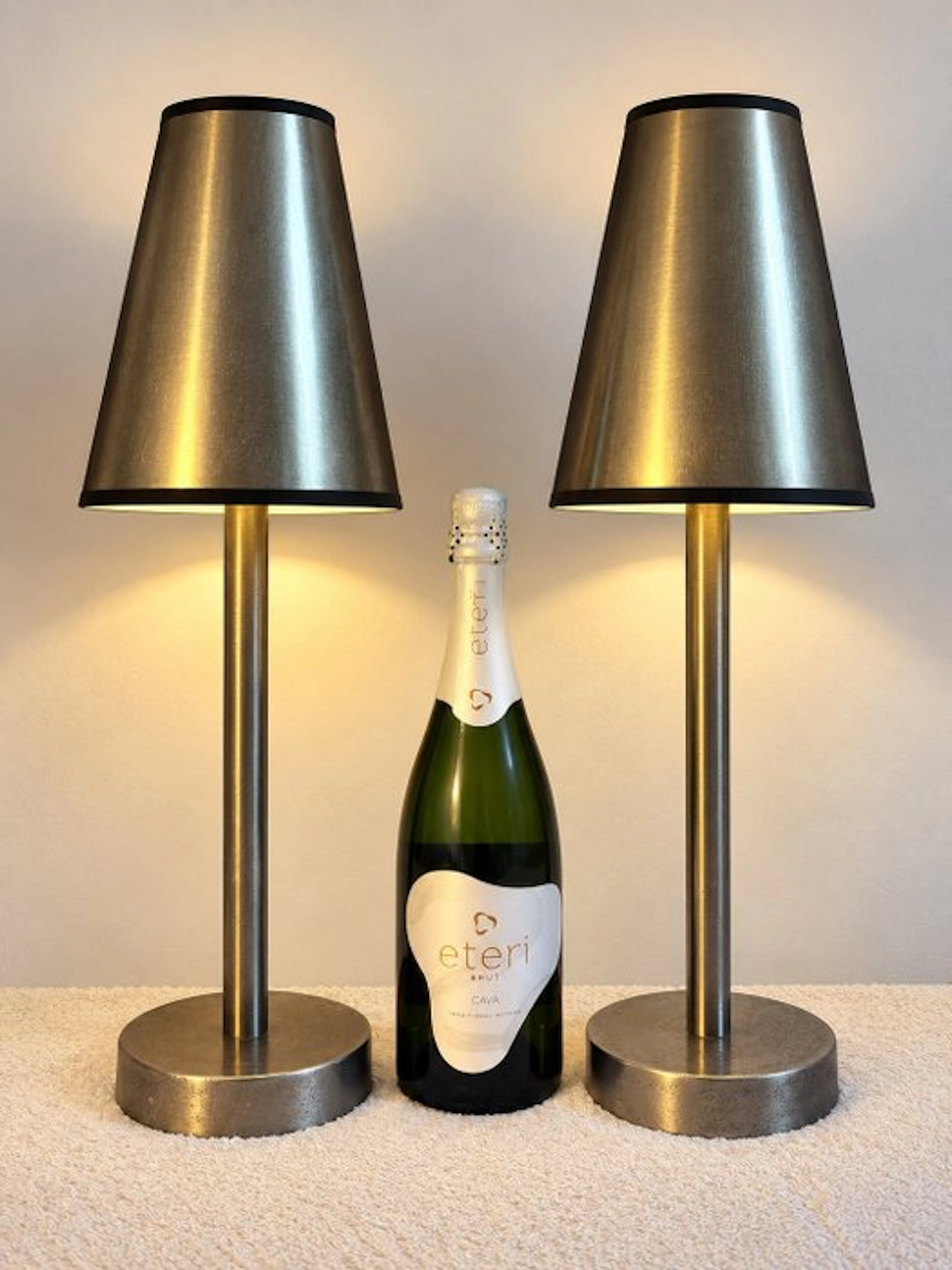 Light & Living - Table lamp (2) - Metal, Steel, Textile