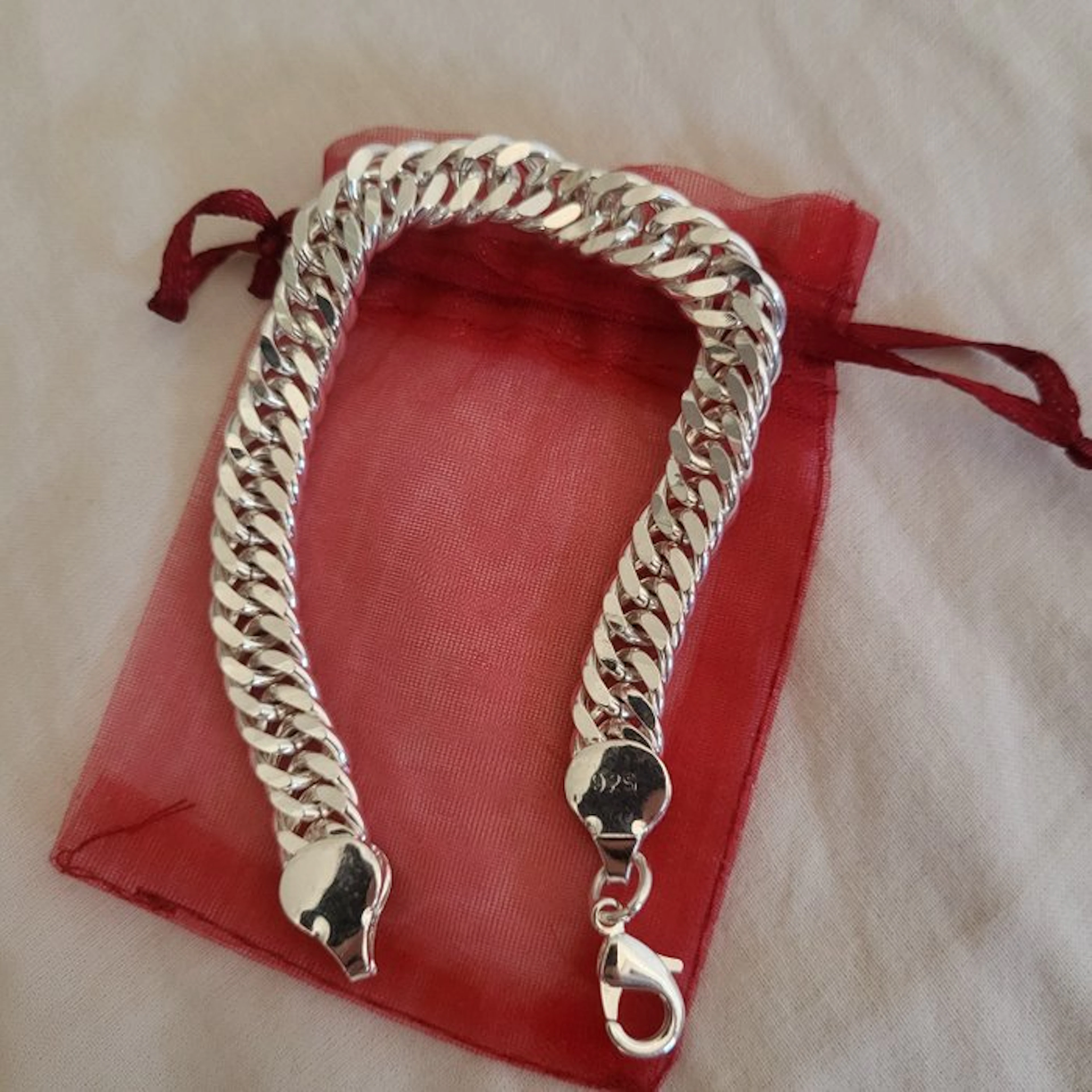 No reserve price - Bracelet Silver - Cuban link bracelet