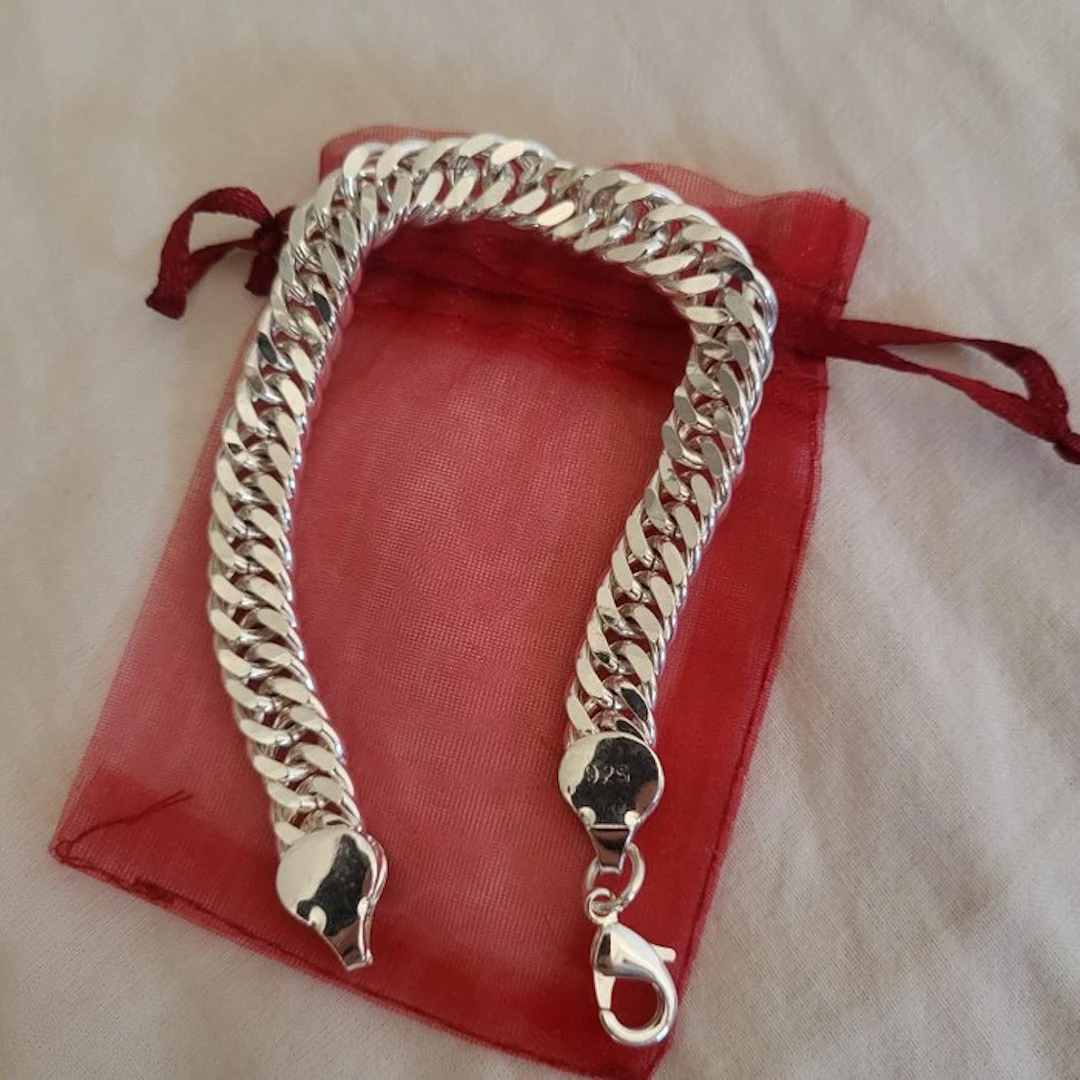 No reserve price - Bracelet Silver - Cuban link bracelet