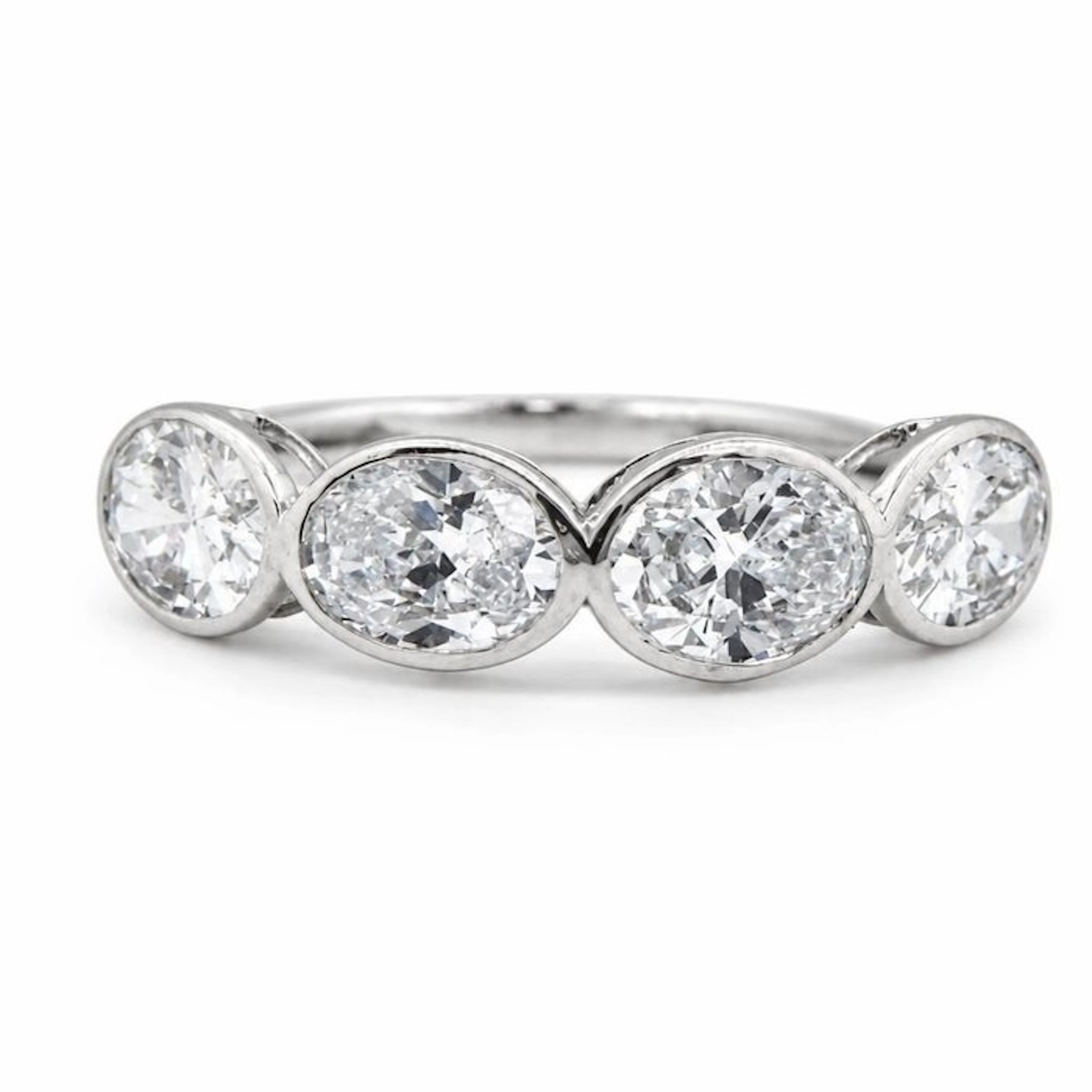 No reserve price - Ring - 14 kt. White gold - 2.20ct. tw. Diamond (Lab-grown)
