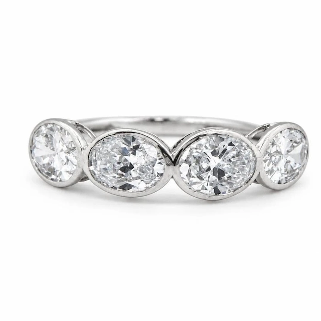 No reserve price - Ring - 14 kt. White gold - 2.20ct. tw. Diamond (Lab-grown)